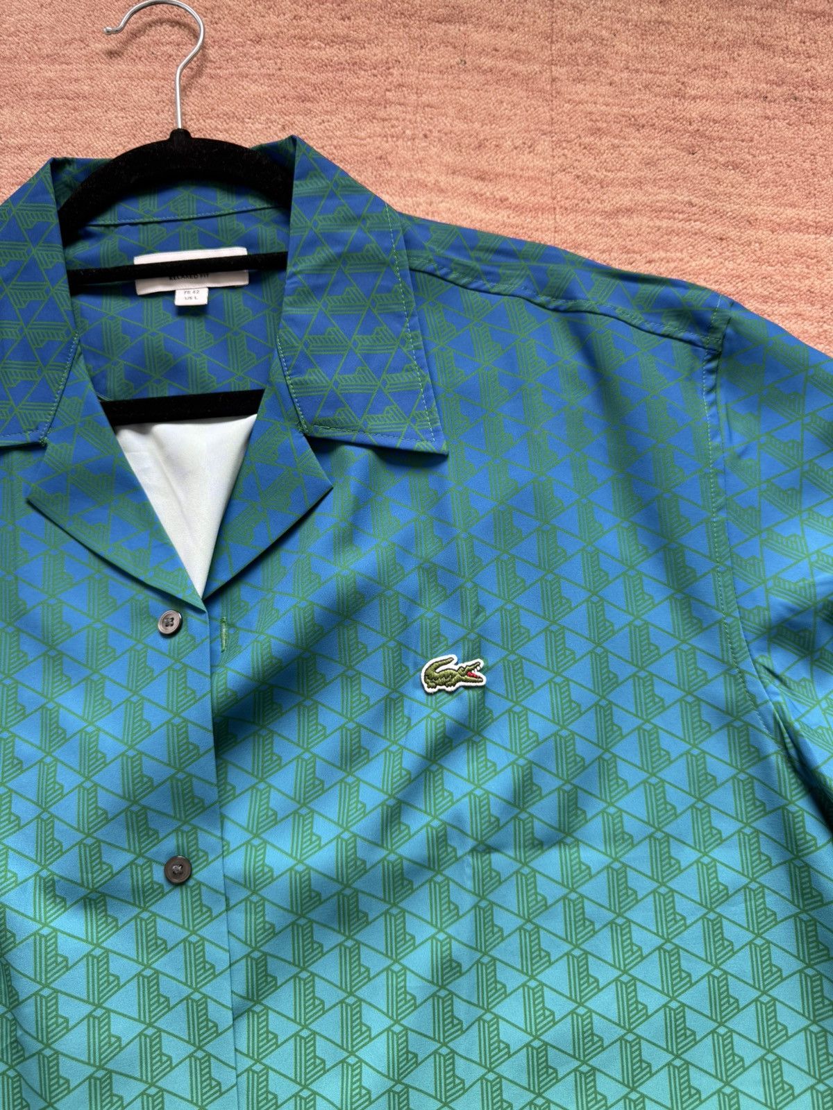 Lacoste Lacoste Ombré Gradient Botega Green Print Button Down Size US L / EU 52-54 / 3 - 2 Thumbnail