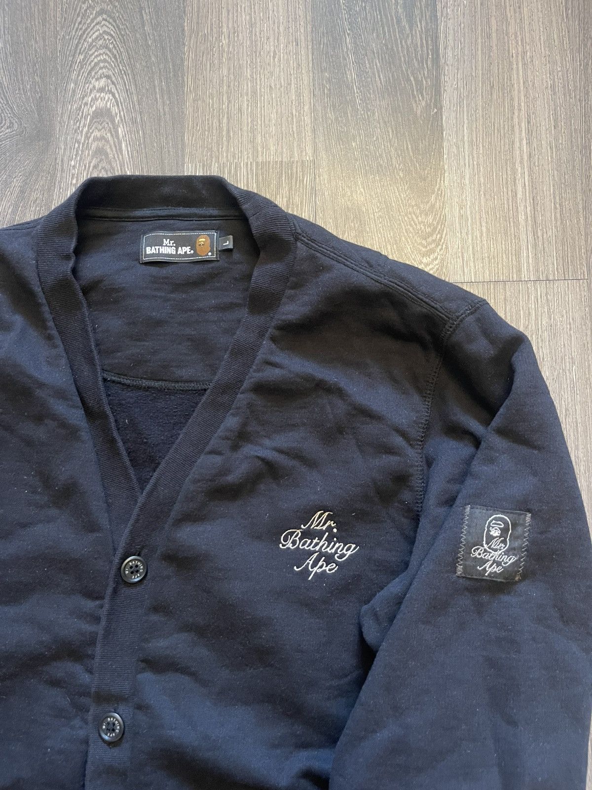 Bape Mr. Bathing Ape Black Cardigan – Men’s size L Size US L / EU 52-54 / 3 - 1 Thumbnail