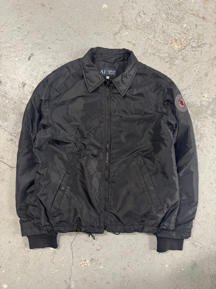 Armani 2000s Armani Black Nylon Bomber Jacket Size US L / EU 52-54 / 3 - 4 Thumbnail