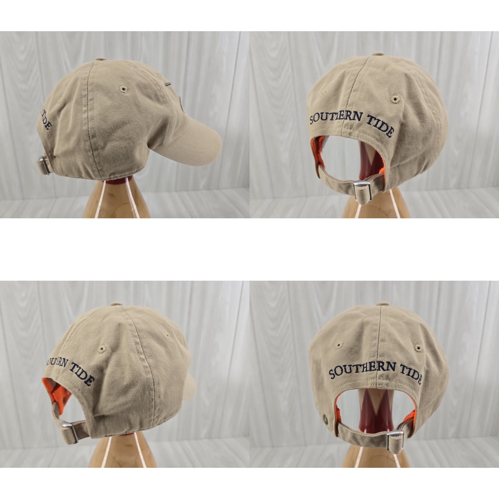 Southern Tide Southern Tide Cap Hunter Embroidered Cotton Adjustable Tan Baseball Cap Mens L Tan Embroidered Hunting Cap Size ONE SIZE - 8 Thumbnail