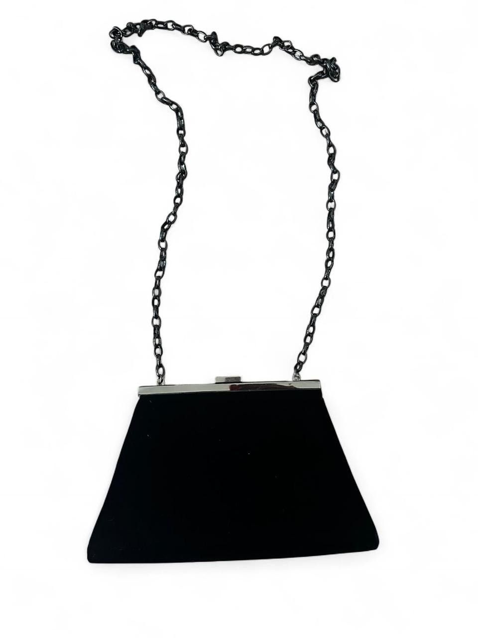 Guess Guess black velvet chain evening bag – minimalist Y2K Size ONE SIZE - 2 Thumbnail