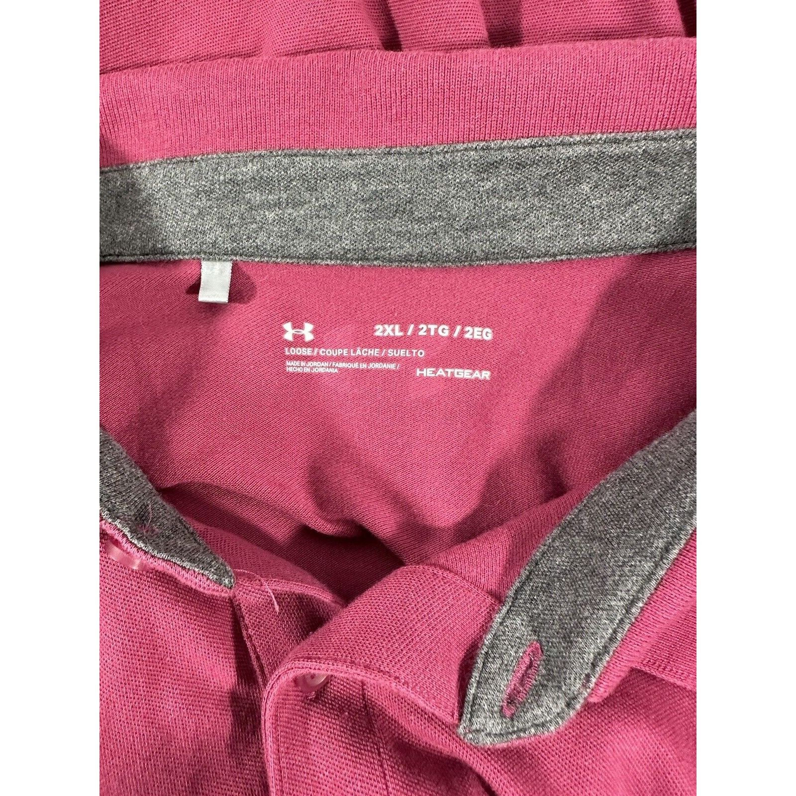 Under Armour Under Armour Heat Gear Polo Shirt Mens 2XL Wine Color Preppy Size US XXL / EU 58 / 5 - 9 Thumbnail