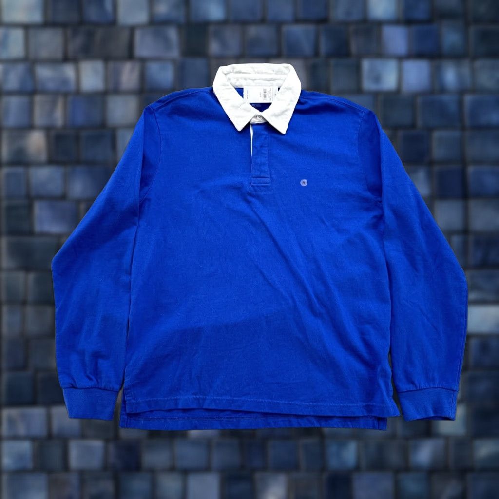 American Eagle Outfitters American Eagle Outfitters Polo Shirt Men Corduroy Neckline Rugby Long Sleeve Size M Blue New Size US M / EU 48-50 / 2 - 1 Thumbnail