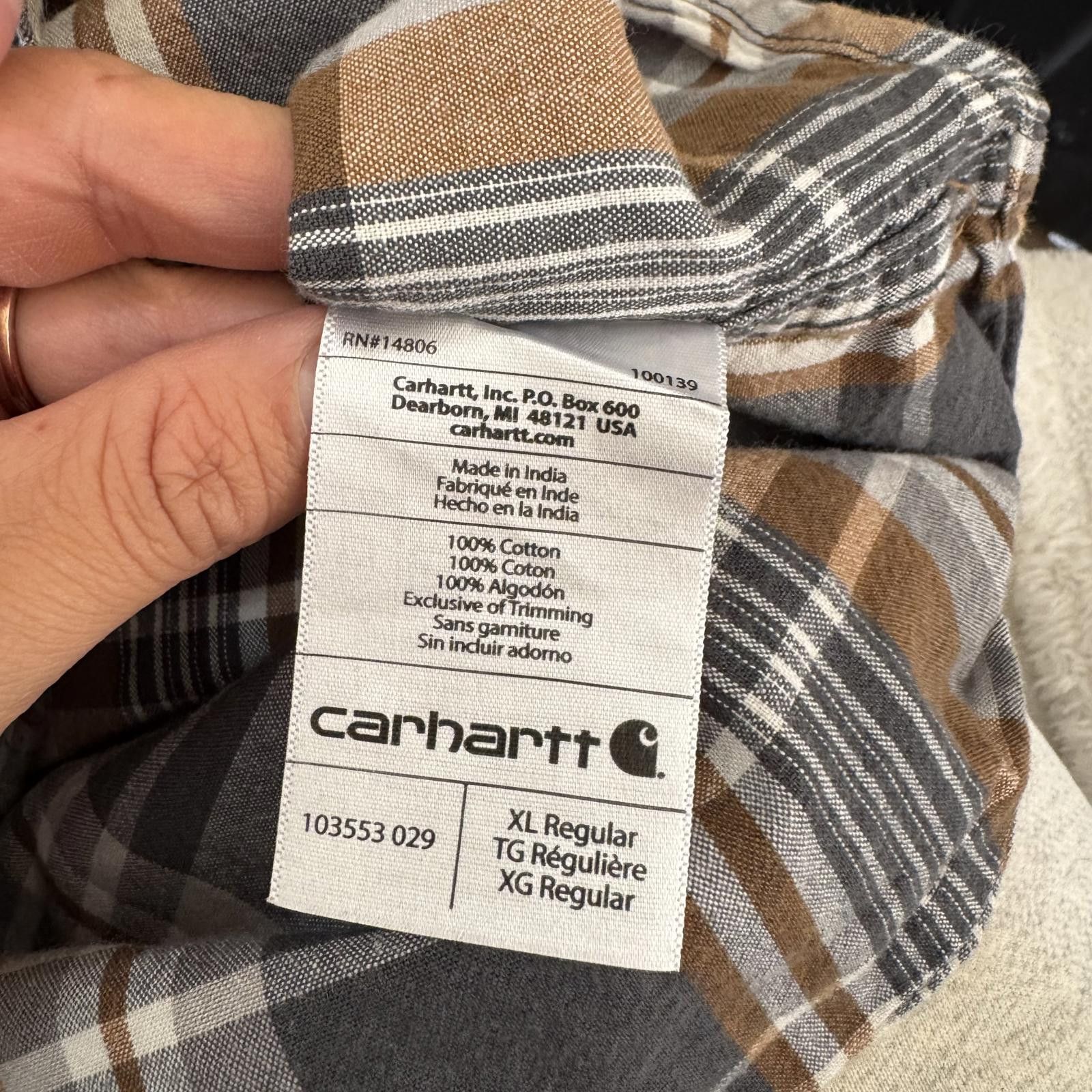 Carhartt Carhartt Relaxed Fit Plaid Button Up Shirt XL Workwear Size US XL / EU 56 / 4 - 8 Thumbnail