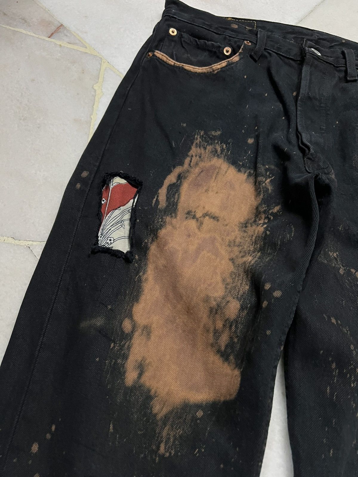 Levi's 💥Insane 90’s Levis 501 Distressed Black Jeans Size US 30 / EU 46 - 8 Thumbnail