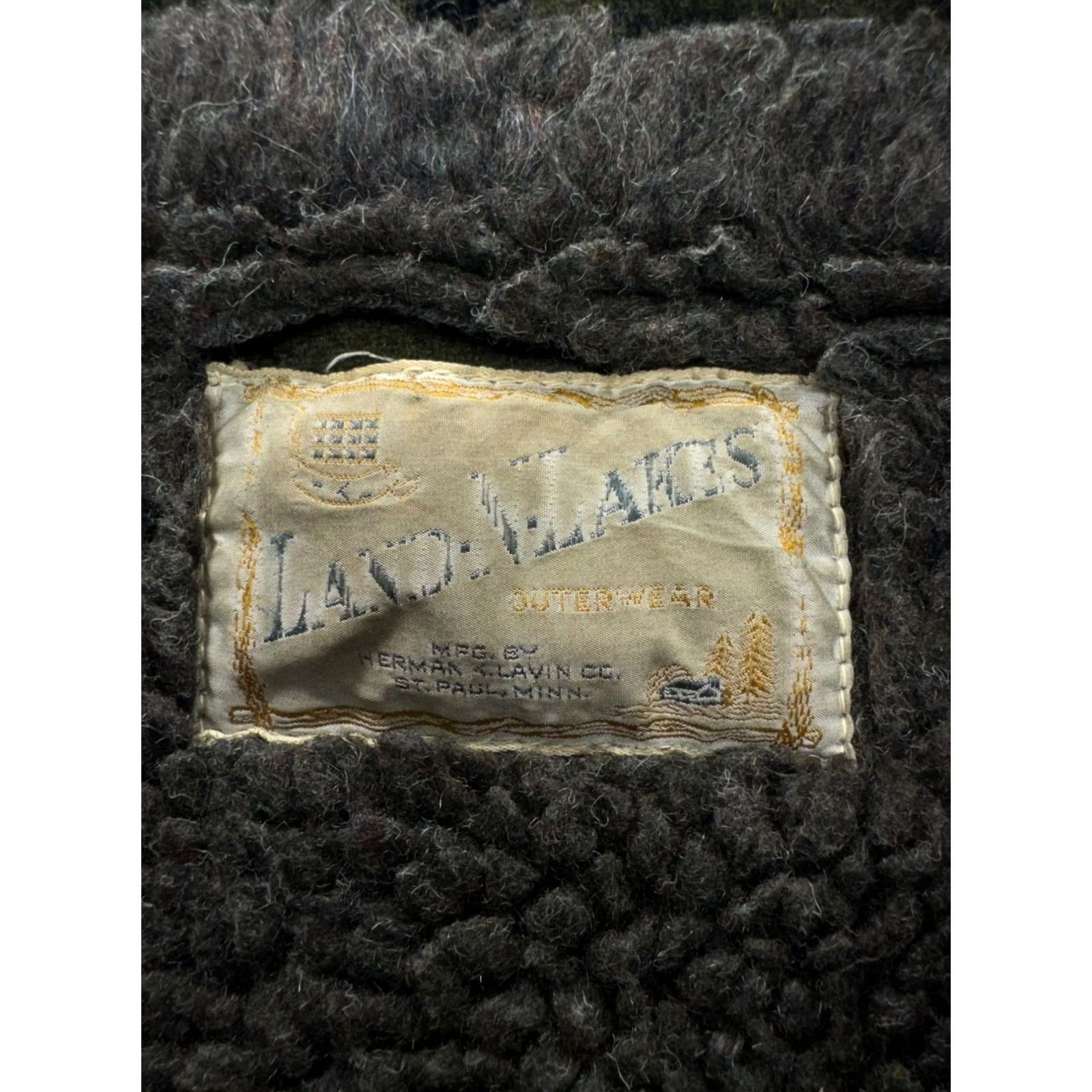 Vintage VINTAGE Land ’n’ Lakes Wool Jacket Mens Large Green Bomber Jacket Size US L / EU 52-54 / 3 - 5 Thumbnail