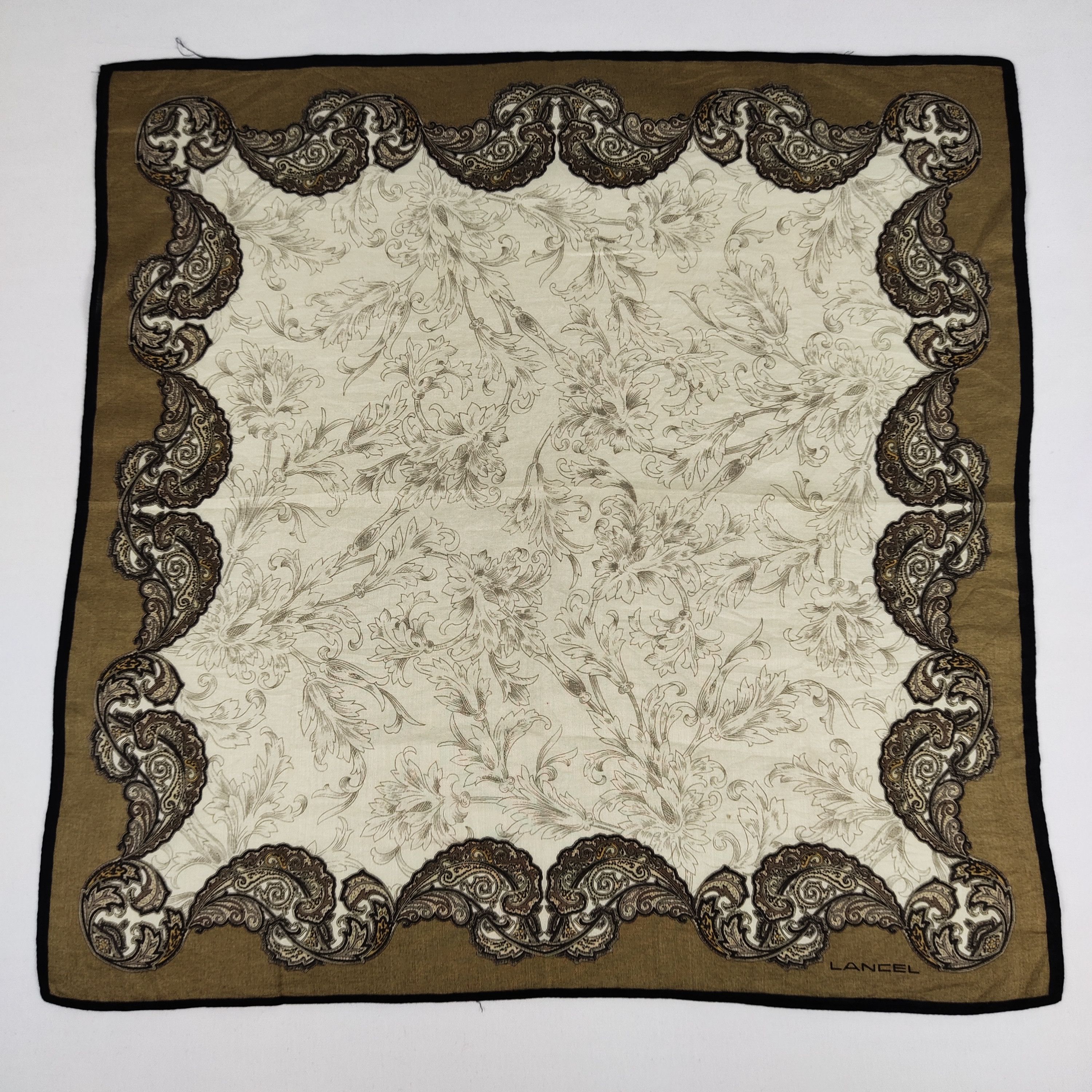 Lancel × Vintage Lancel Handkerchief / Neckerchief / Bandana FZ678 Size ONE SIZE - 3 Thumbnail