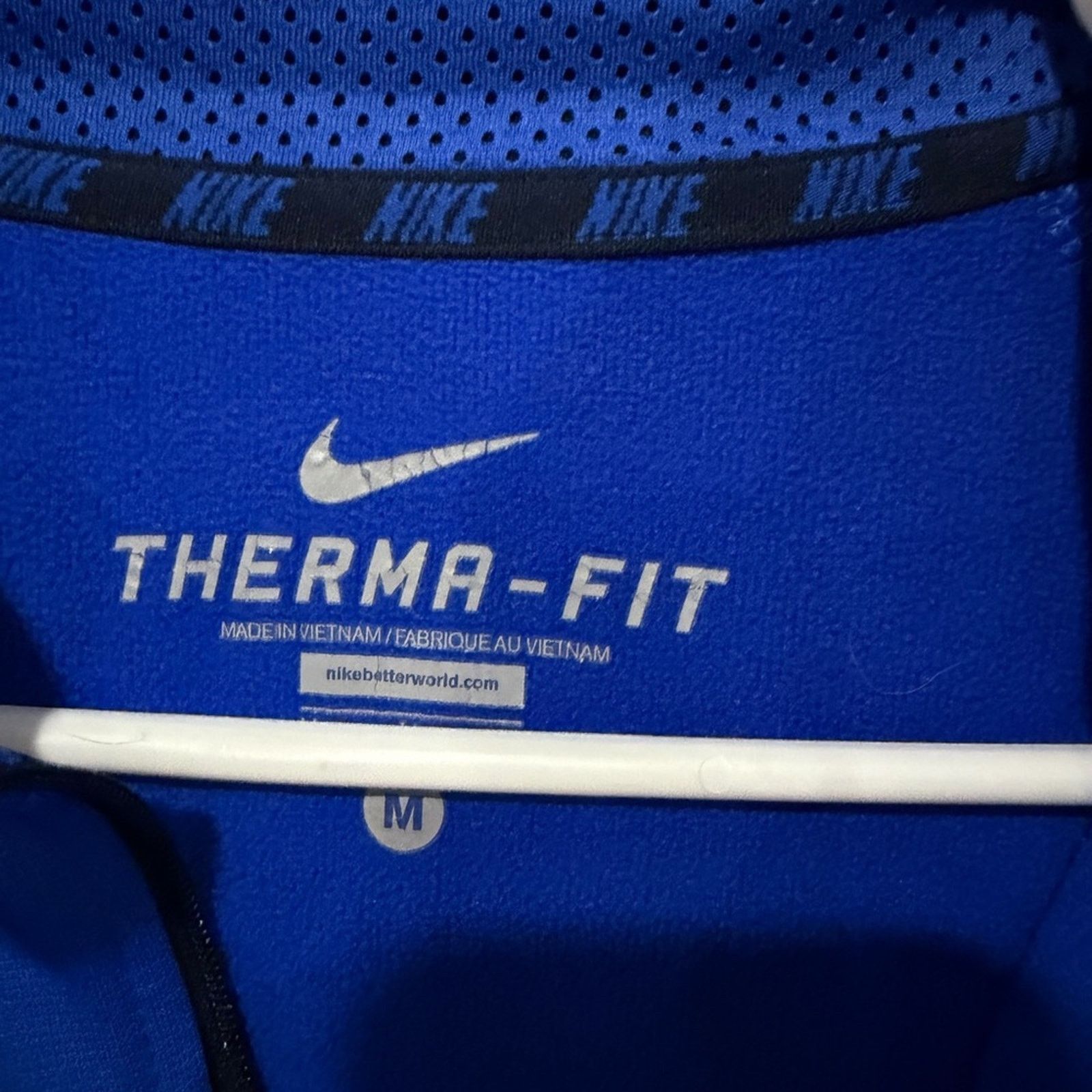 Nike Nike Therma-FIT 1/4 Zip Pullover Blue Mens Medium Run Fleece Size US M / EU 48-50 / 2 - 3 Thumbnail