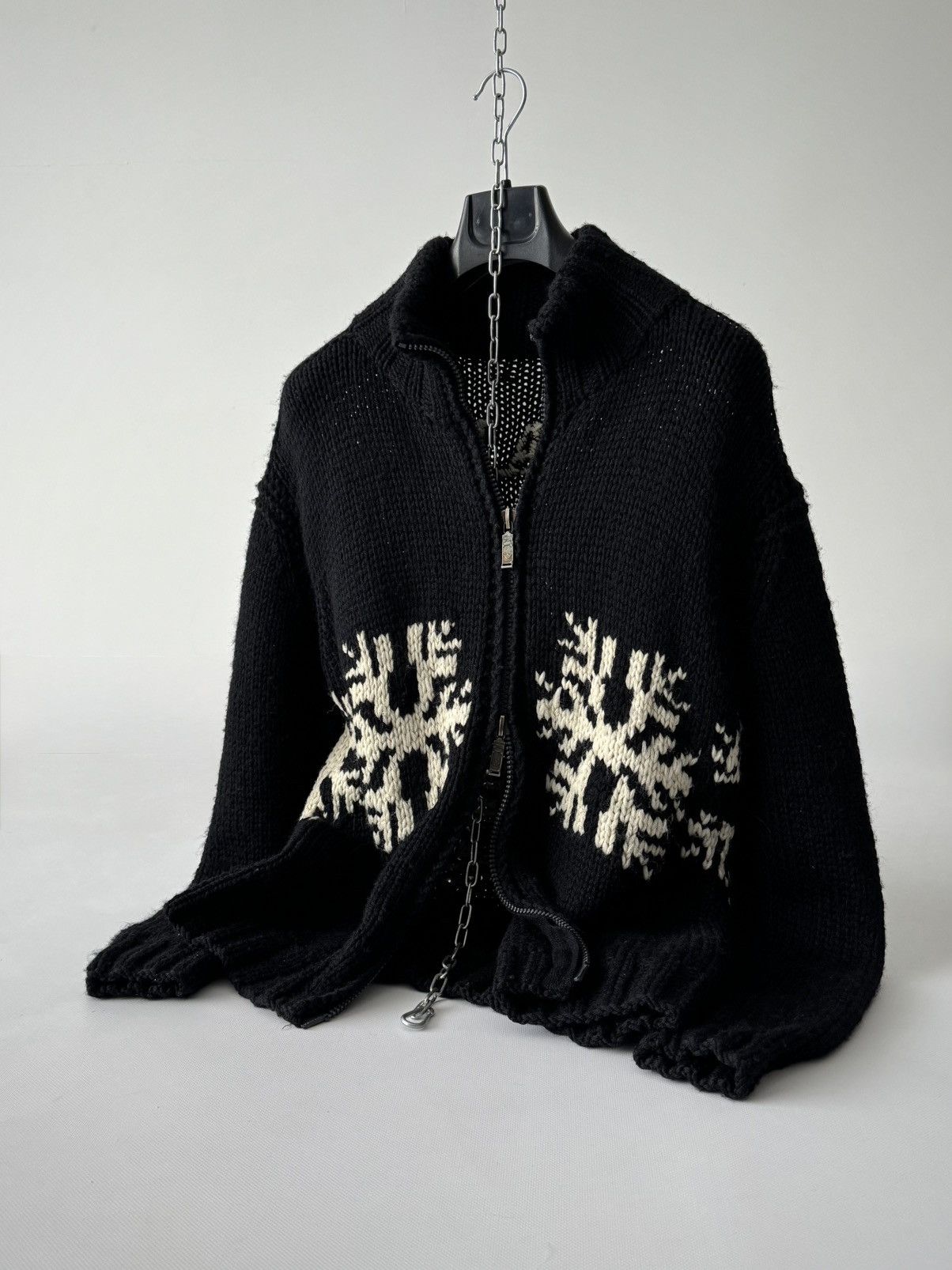 Maharishi Vintage 2000s Maharishi Heavy Knit Wool Cardigan Size US M / EU 48-50 / 2 - 4 Thumbnail