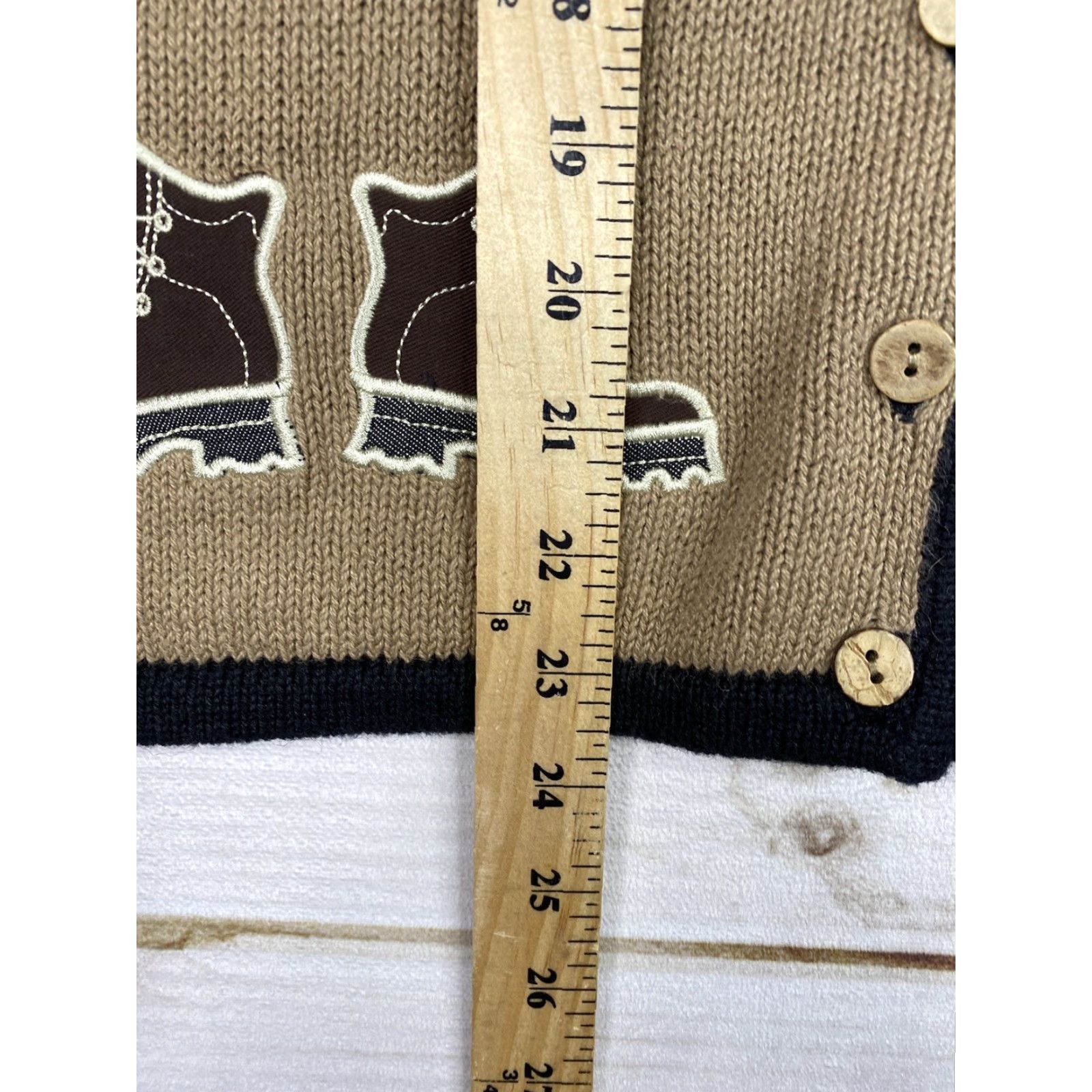 Vintage Christopher & Banks Vest Womens M Brown Embroidered Geometric Kitten Kitty Halloween Sleeveless V-Neck Casual Slim Breathable Regular Size M / US 6-8 / IT 42-44 - 6 Thumbnail