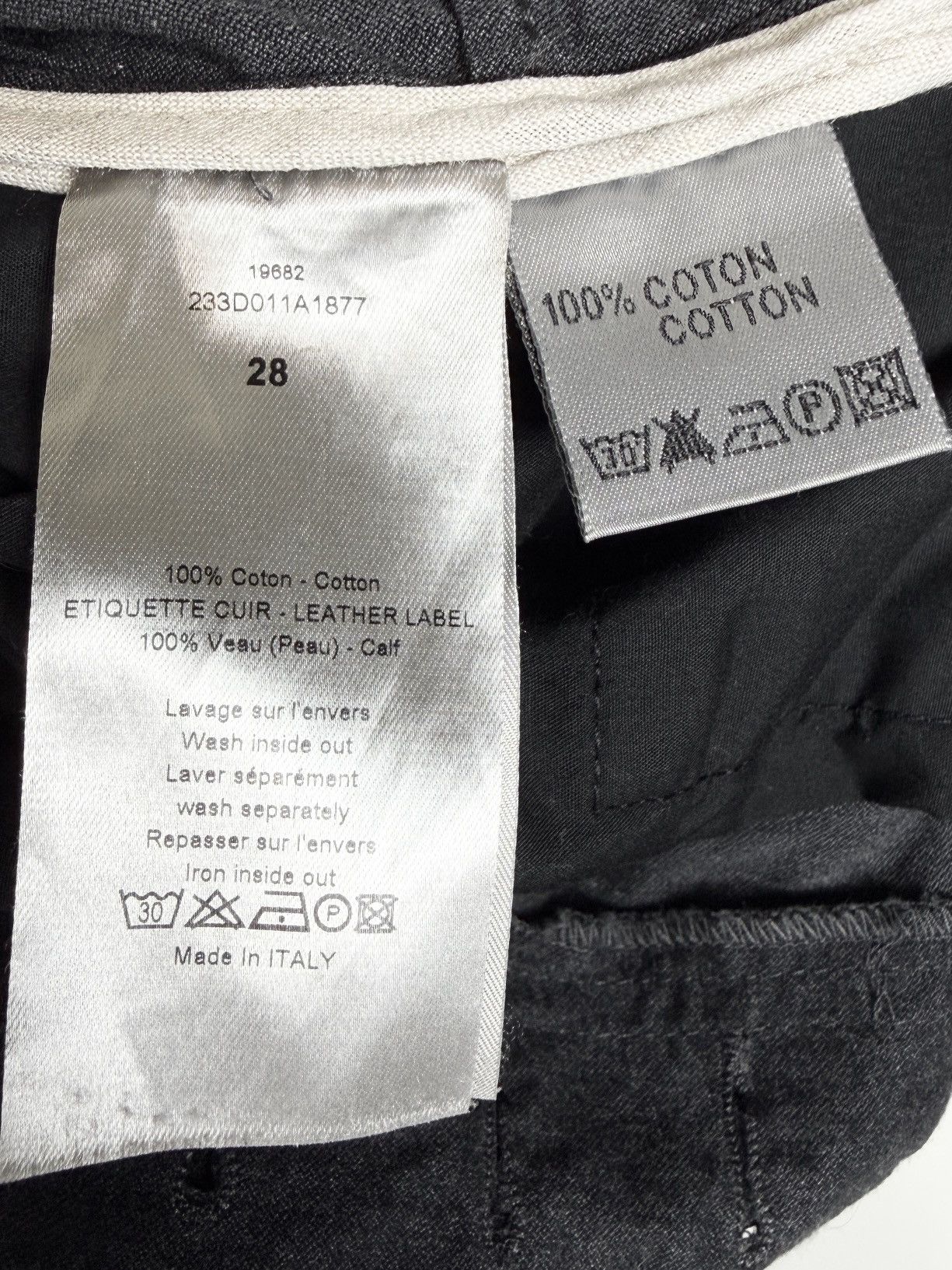 Dior Dior Homme Dark Gray Stretch Cotton Jeans KVA Size US 28 / EU 44 - 10 Thumbnail