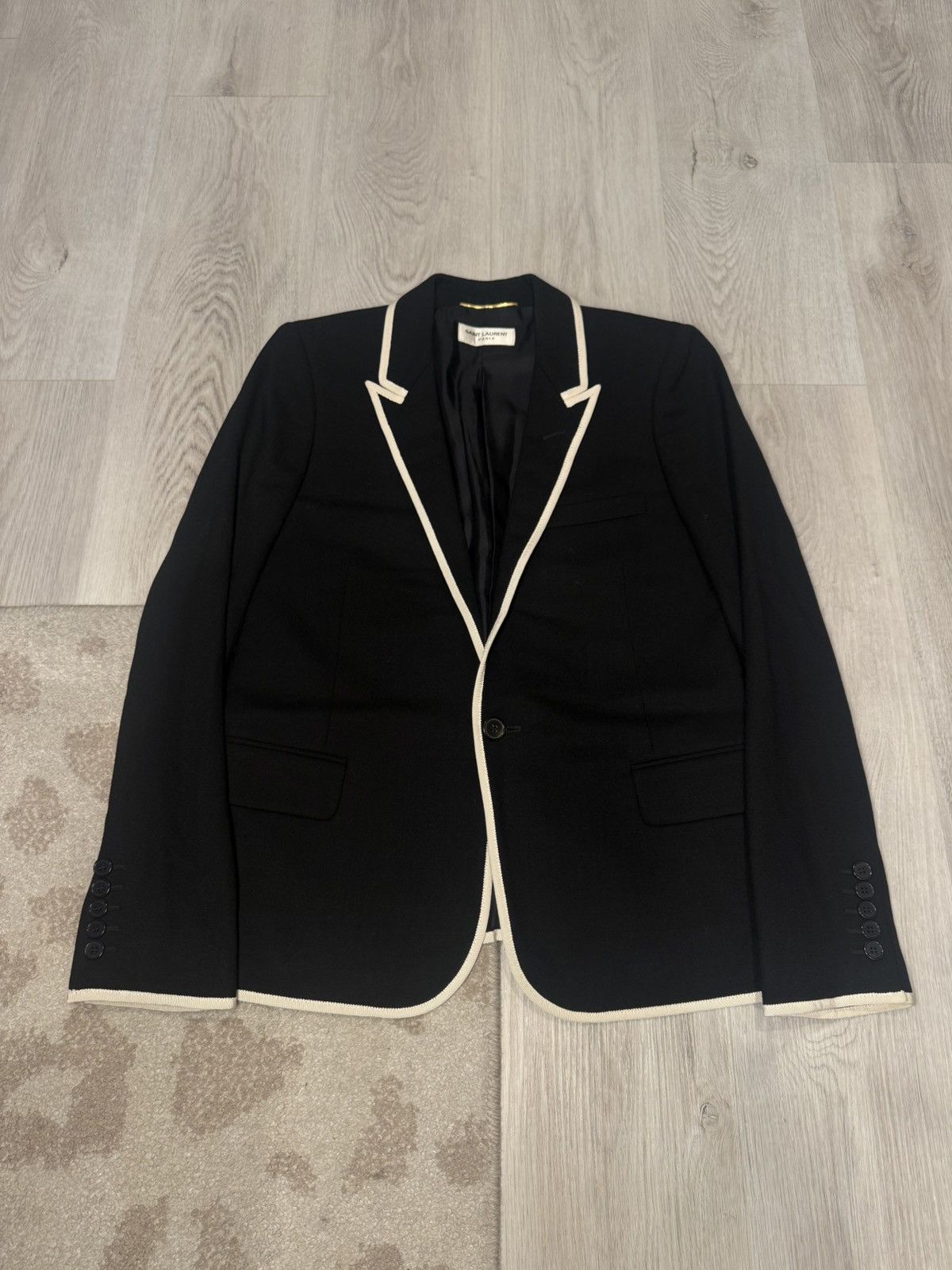 s/s 2015 white trim wool blazer!!