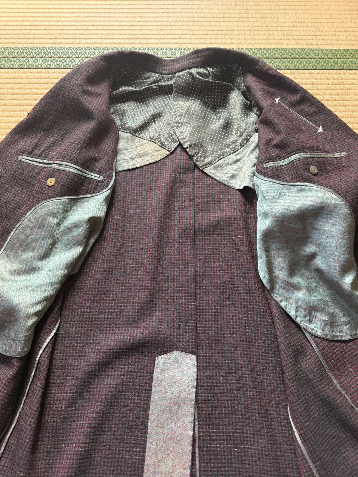 Other Spring&Autumn Vintage Japanese Raglan Wool Coat Red Check Size US L / EU 52-54 / 3 - 8 Thumbnail