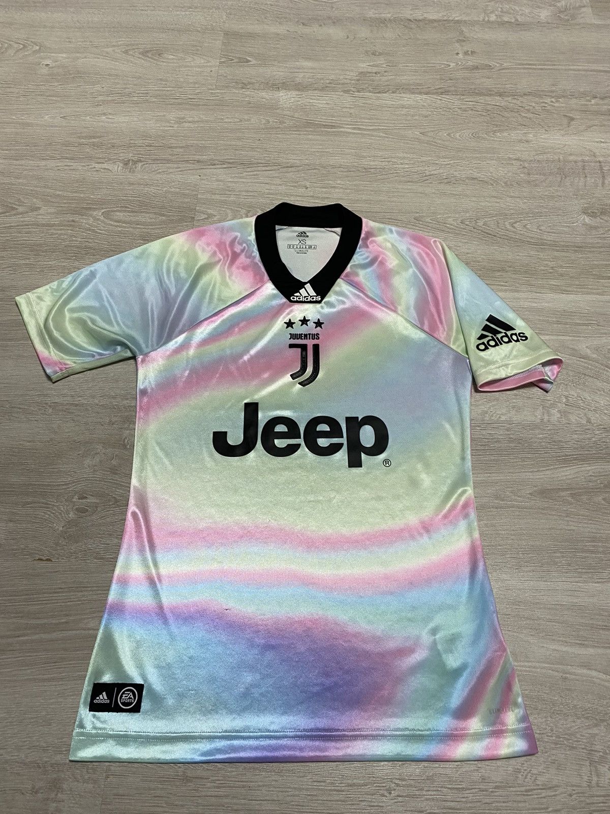 image of Juventus 2018 2019 Fourth Shirt Soccer Jersey Adidas Ea0472, Men's (Size XS)