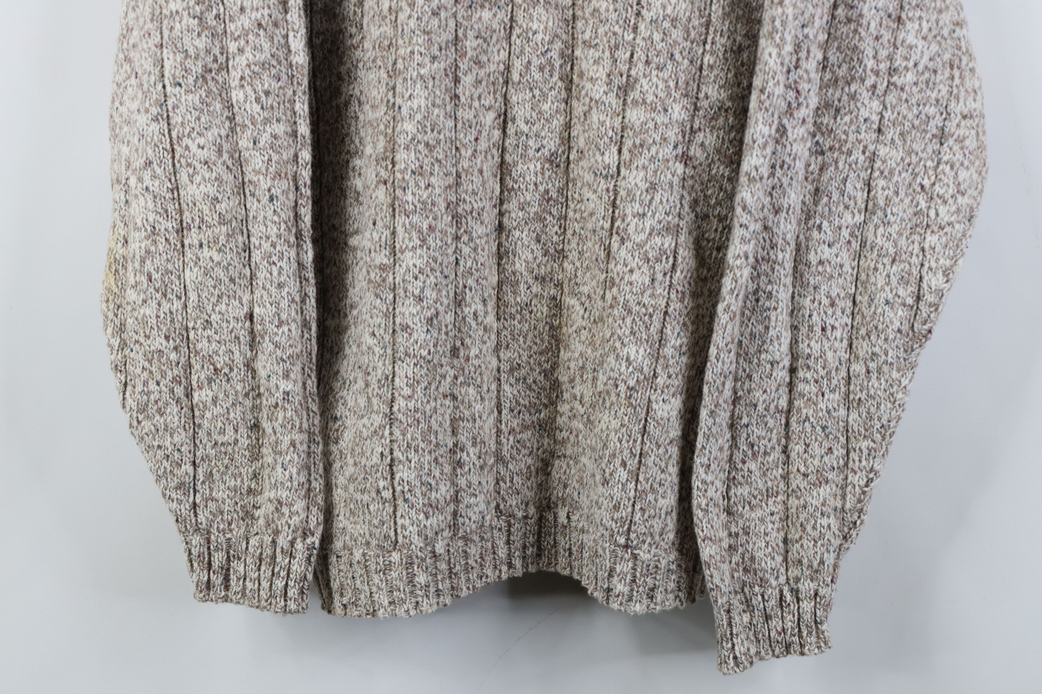 Vintage Vintage 90s Streetwear Marled Knit Henley Sweater Fleck Size L / US 10 / IT 46 - 3 Thumbnail