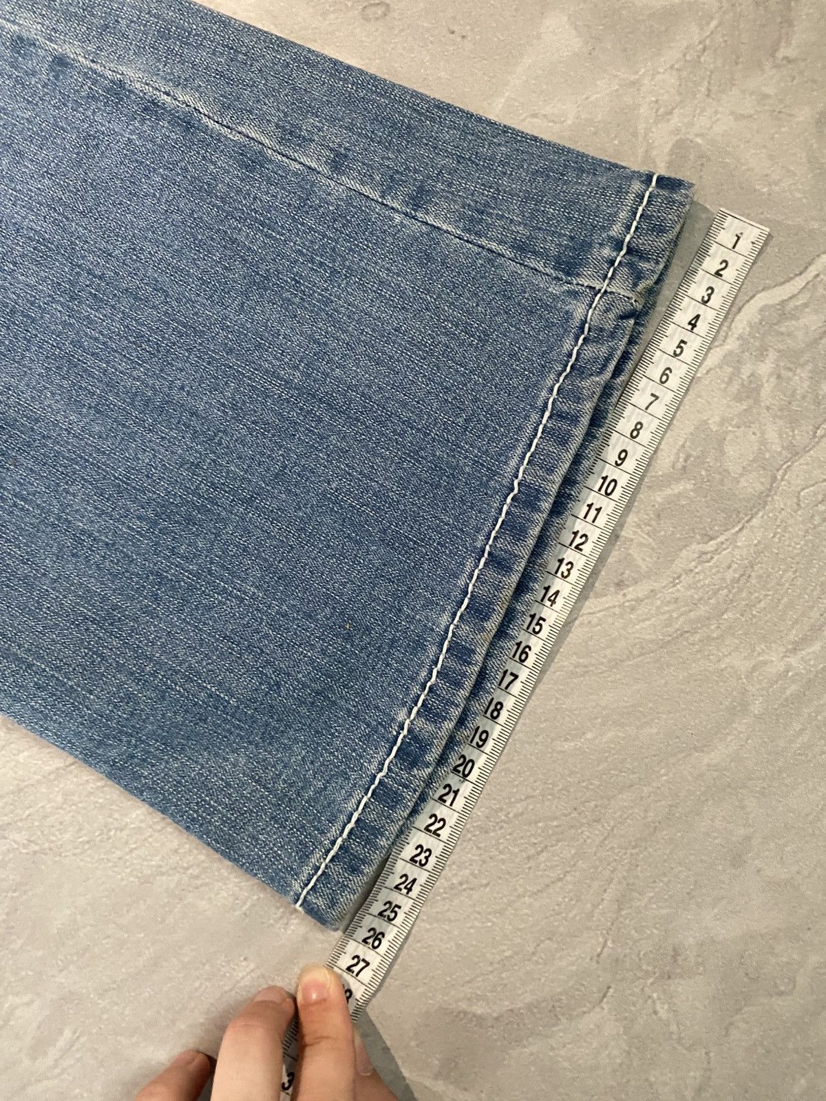 Japanese Brand Rare Avan Baggy Flared Distressed Jean / Glamour Style Size US 37 - 13 Thumbnail