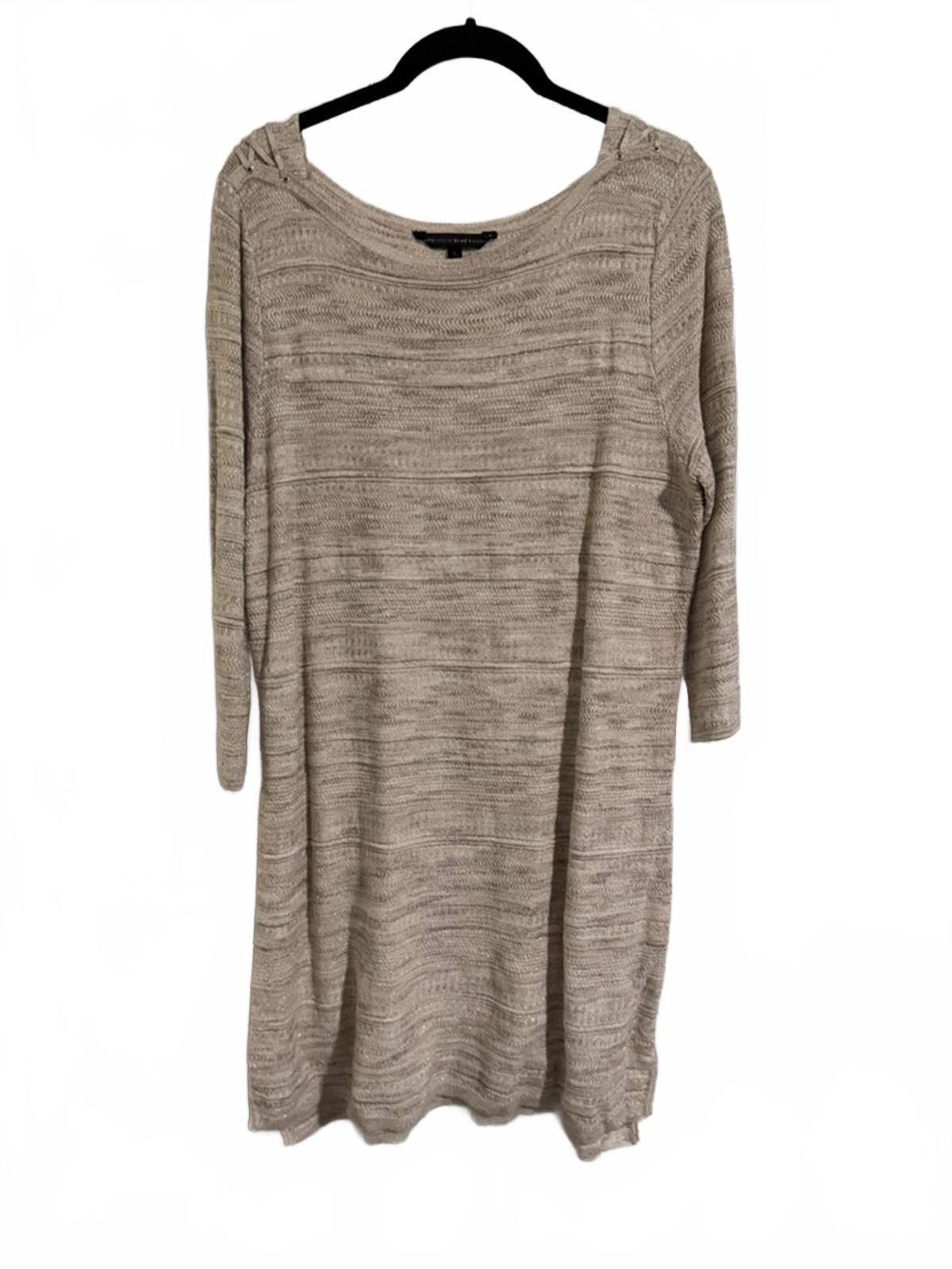 Other White House Black Market Beige Knit Sweater Dress Size Large Size L / US 10 / IT 46 - 4 Thumbnail