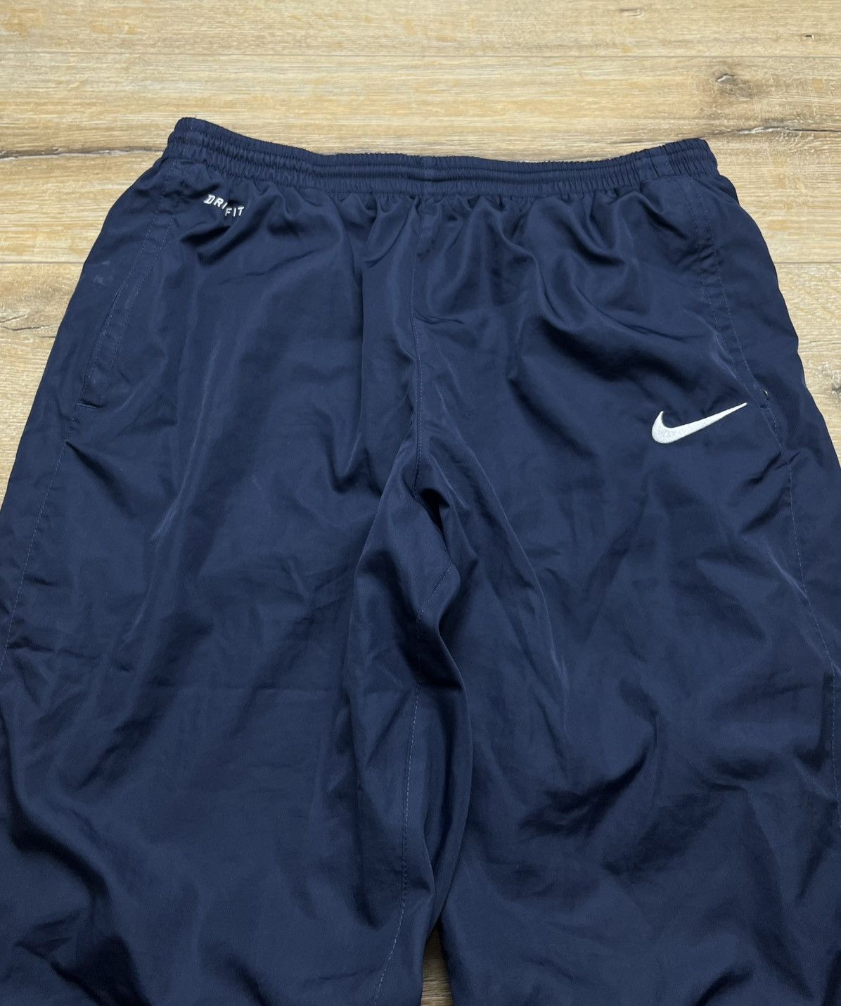 Nike Vintage Nike Nylon Swoosh Baggy Track Pants 00s Size US 36 / EU 52 - 2 Thumbnail