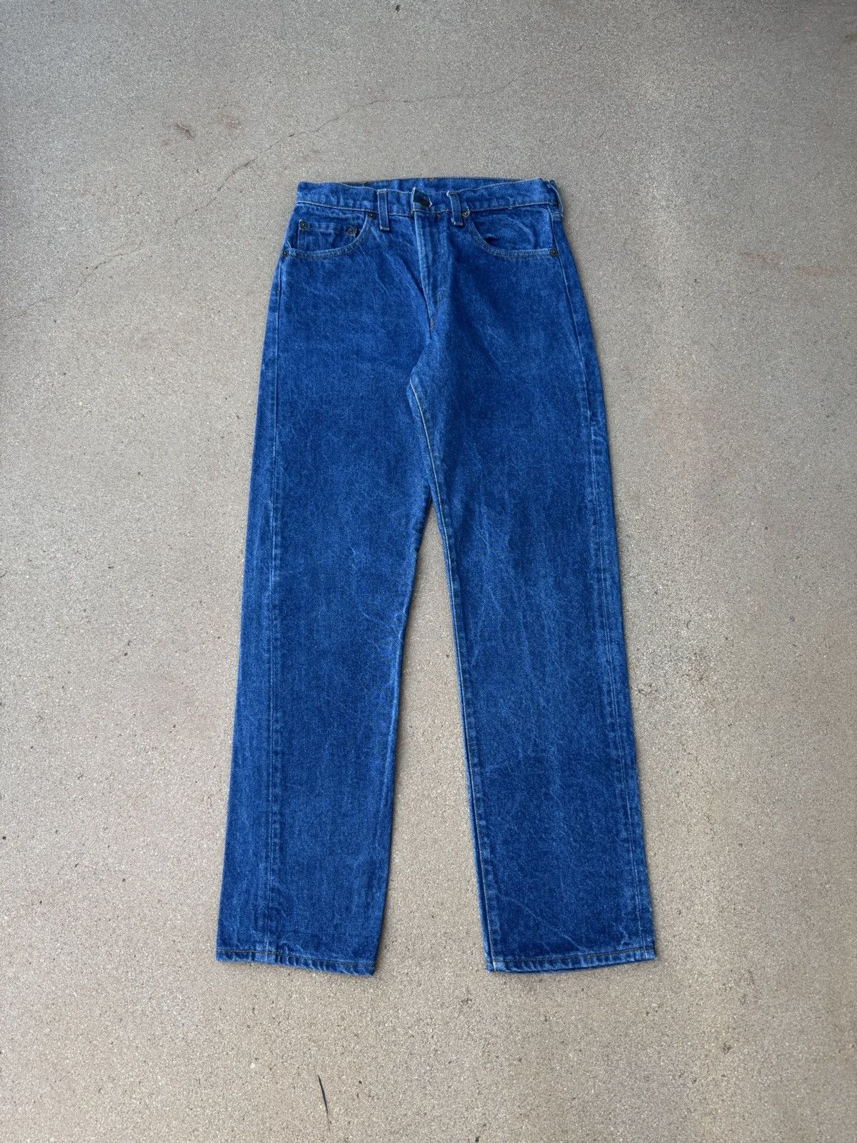 Levi's Vtg 80s Levi’s 505xx Red Tab Straight Leg Dark Jeans 29x30 Size US 29 - 1 Thumbnail