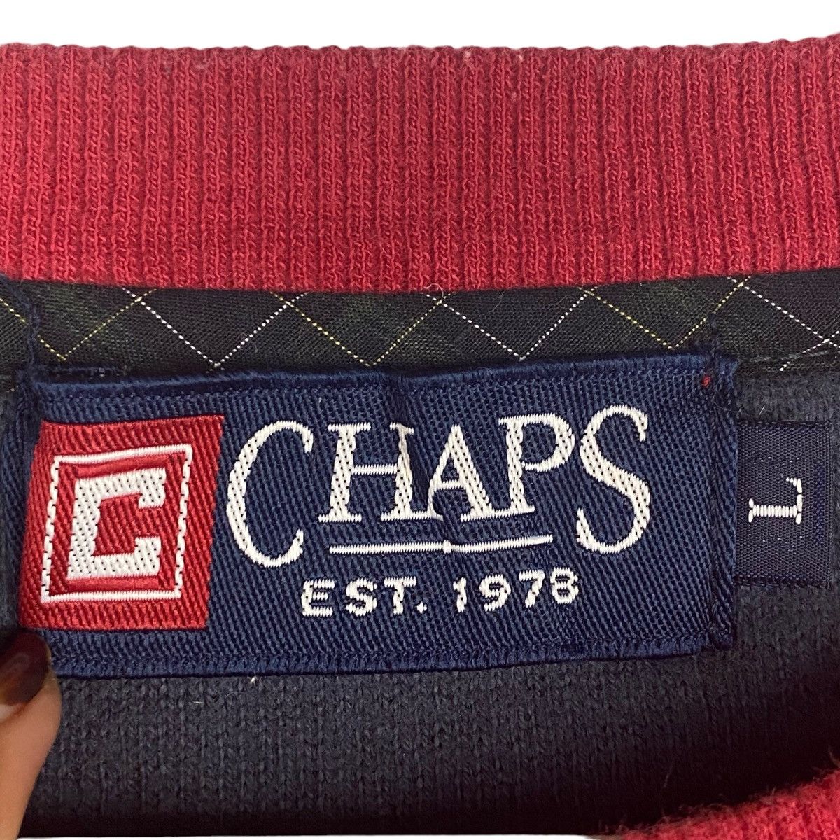 Chaps Chaps Dark Red Sweatshirt Crewneck Pullover jumper Size US L / EU 52-54 / 3 - 6 Thumbnail