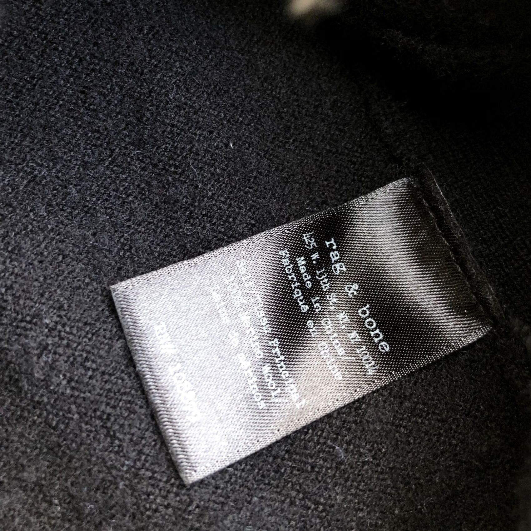 Rag & Bone rag & bone New York Pullover Sweater Mens MED 100% Merino Wool Black Crew Size US M / EU 48-50 / 2 - 6 Thumbnail