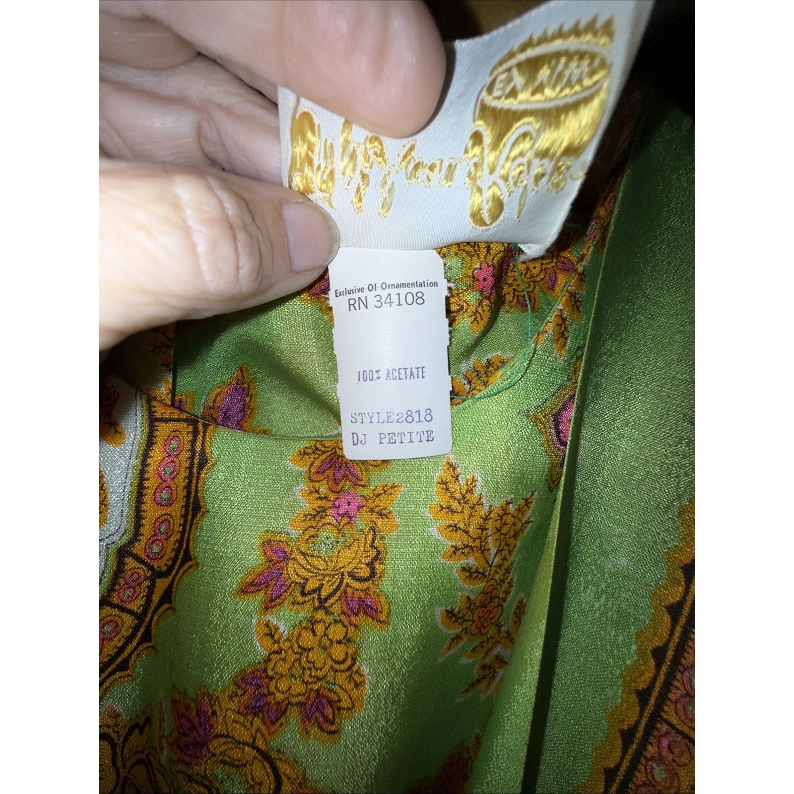 Saks Fifth Avenue Vintage 1960’s Fifth Avenue Robes By M.W. -Green Long Robe Size S / US 4 / IT 40 - 8 Thumbnail