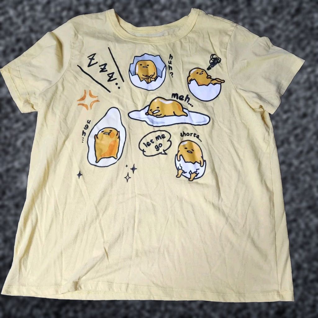 Vintage Sanrio T Shirt Womens L Gudetama The Lazy Egg Short Sleeve Anime Graphic Size L / US 10 / IT 46 - 1 Thumbnail
