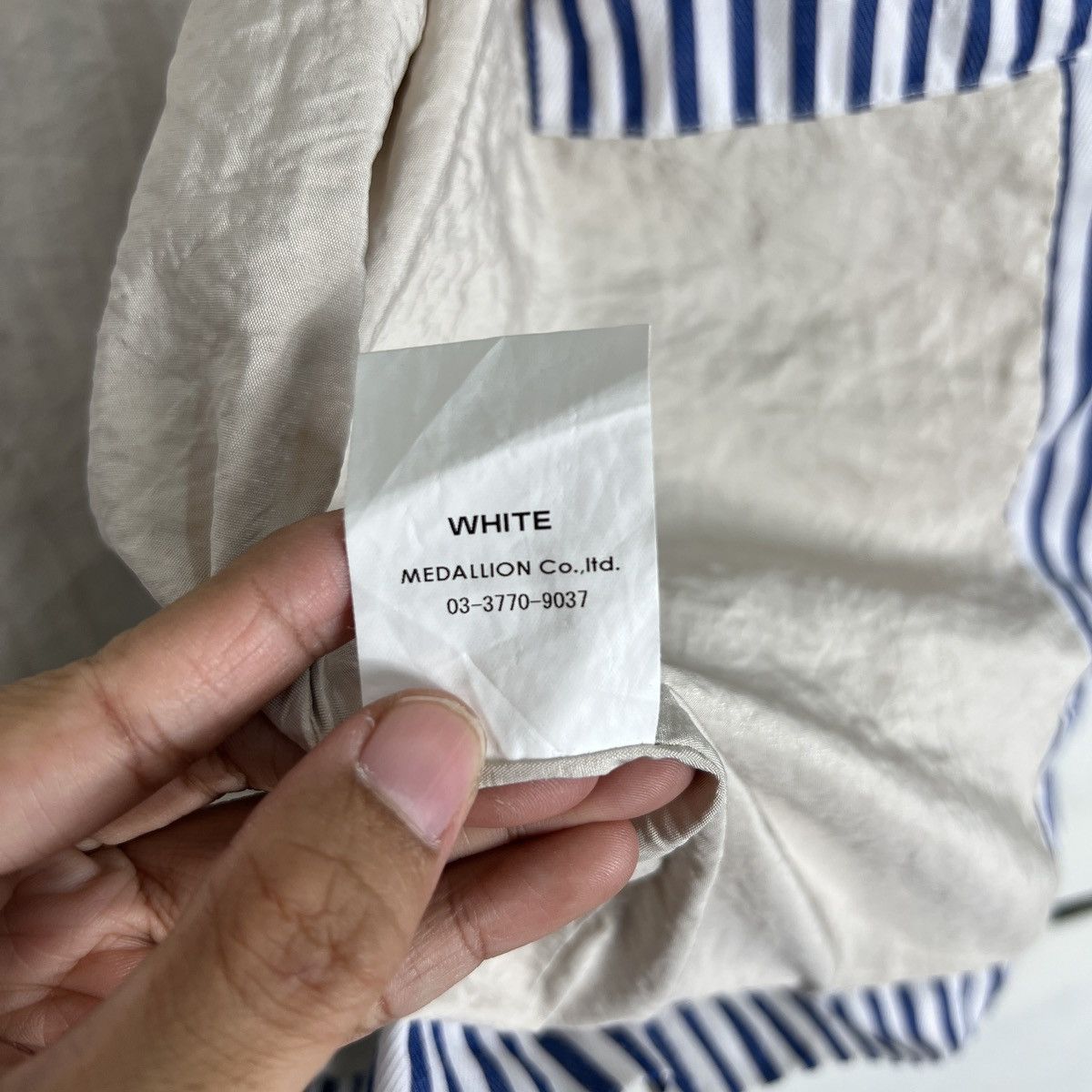 Japanese Brand 🔥 WHITE MEDALION STRIPE JACKET Size US M / EU 48-50 / 2 - 19 Thumbnail