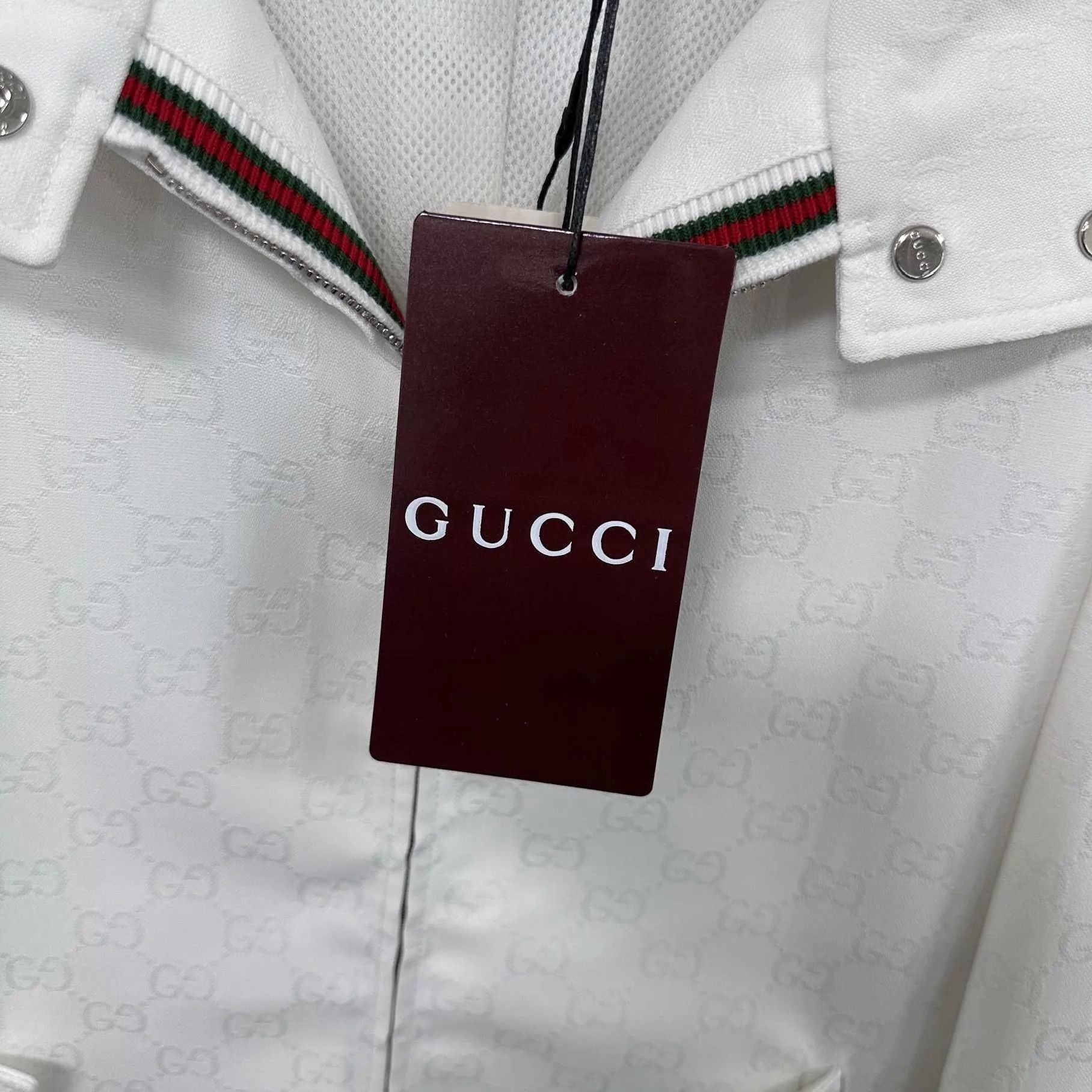 Gucci GUCCI White All-Over Print Zip Jacket XL Size XL / US 12-14 / IT 48-50 - 4 Thumbnail