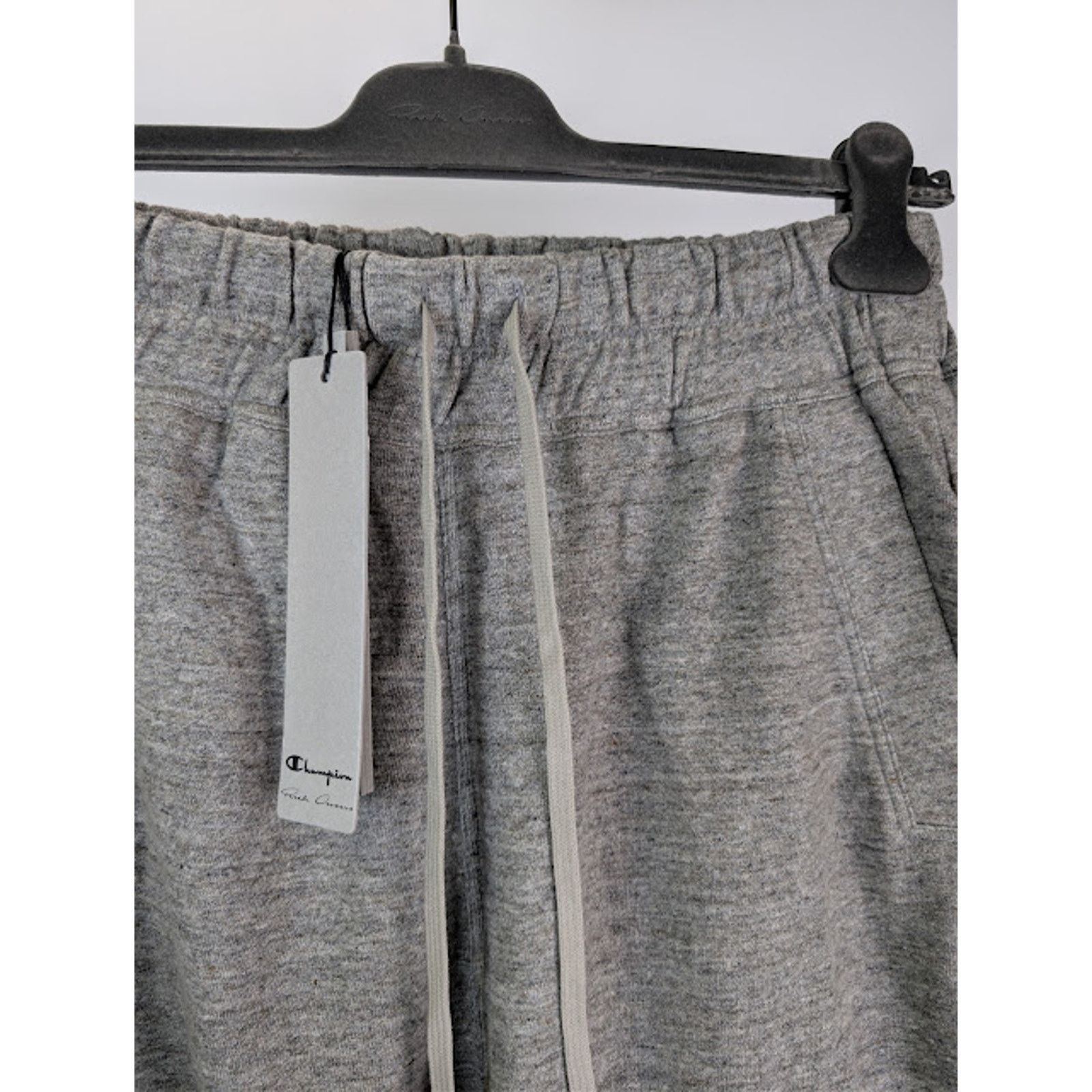 Champion × Rick Owens o1rshd1 Knitted Beveled Pods Shorts in Grey Melange S Size US 30 / EU 46 - 7 Thumbnail