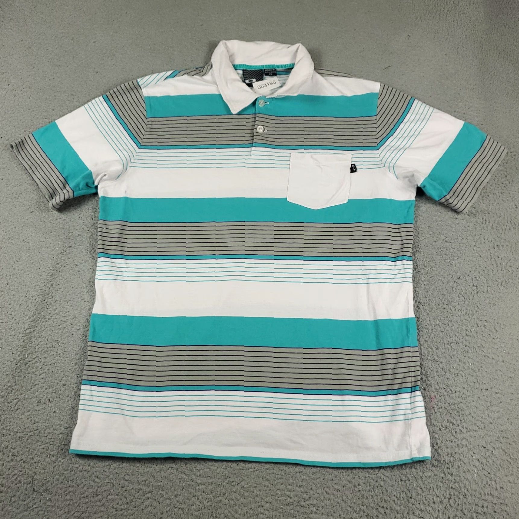 Oakley Oakley Polo Shirt Mens XL White Striped Cotton Golf Casual Short Sleeve Polo Shirt XL White Oakley Logo Mens Size US XL / EU 56 / 4 - 2 Thumbnail