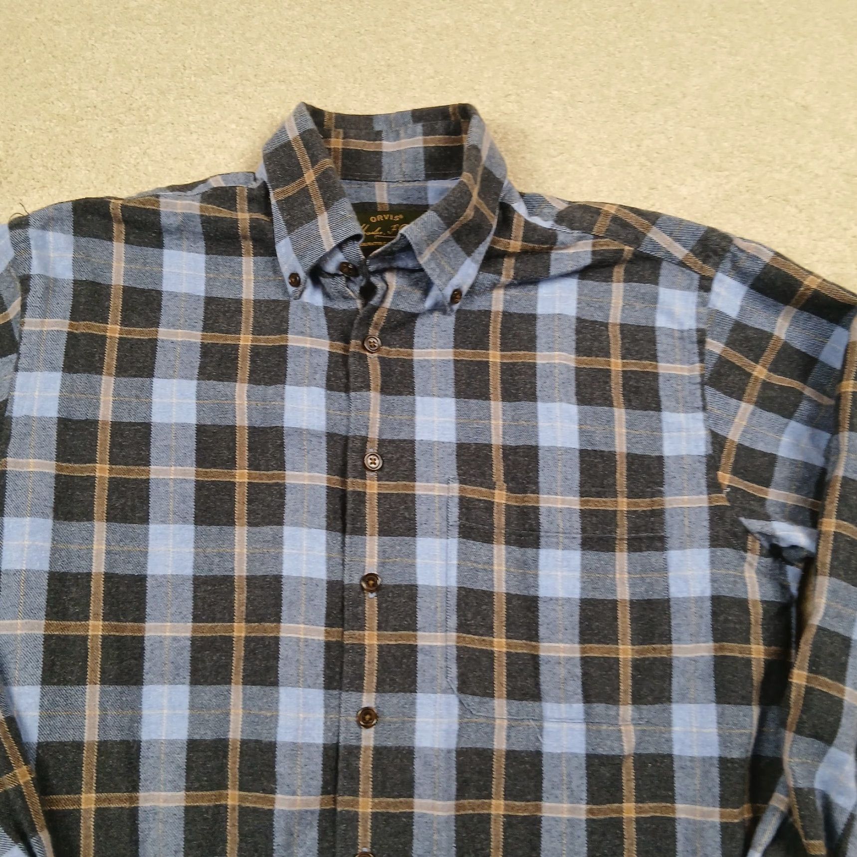 Orvis Orvis Signature Button Up Flannel Shirt Mens Medium Blue Plaid Shirt Long Sleeve casual Workwear Size US M / EU 48-50 / 2 - 2 Thumbnail