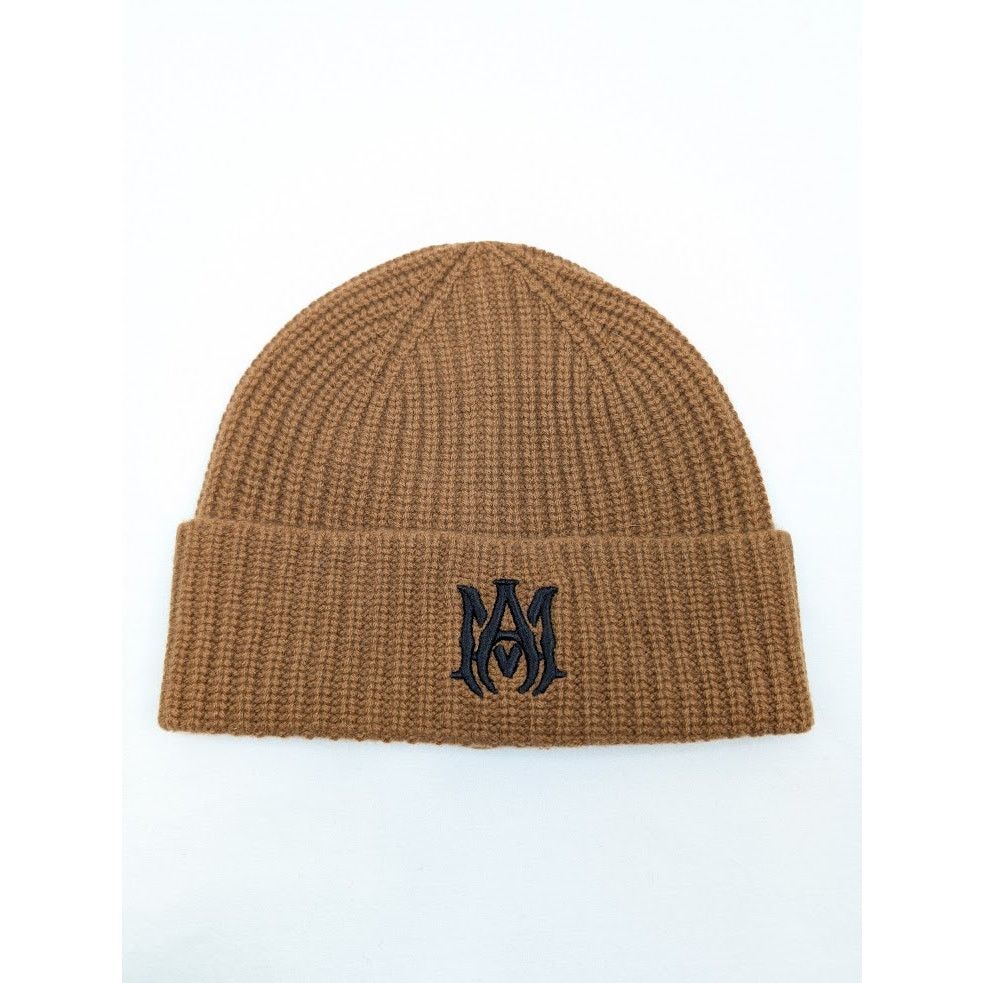 Amiri o1rshd1 Size: OS / "MA" Beanie / Hat in Tan Size ONE SIZE - 1 Thumbnail