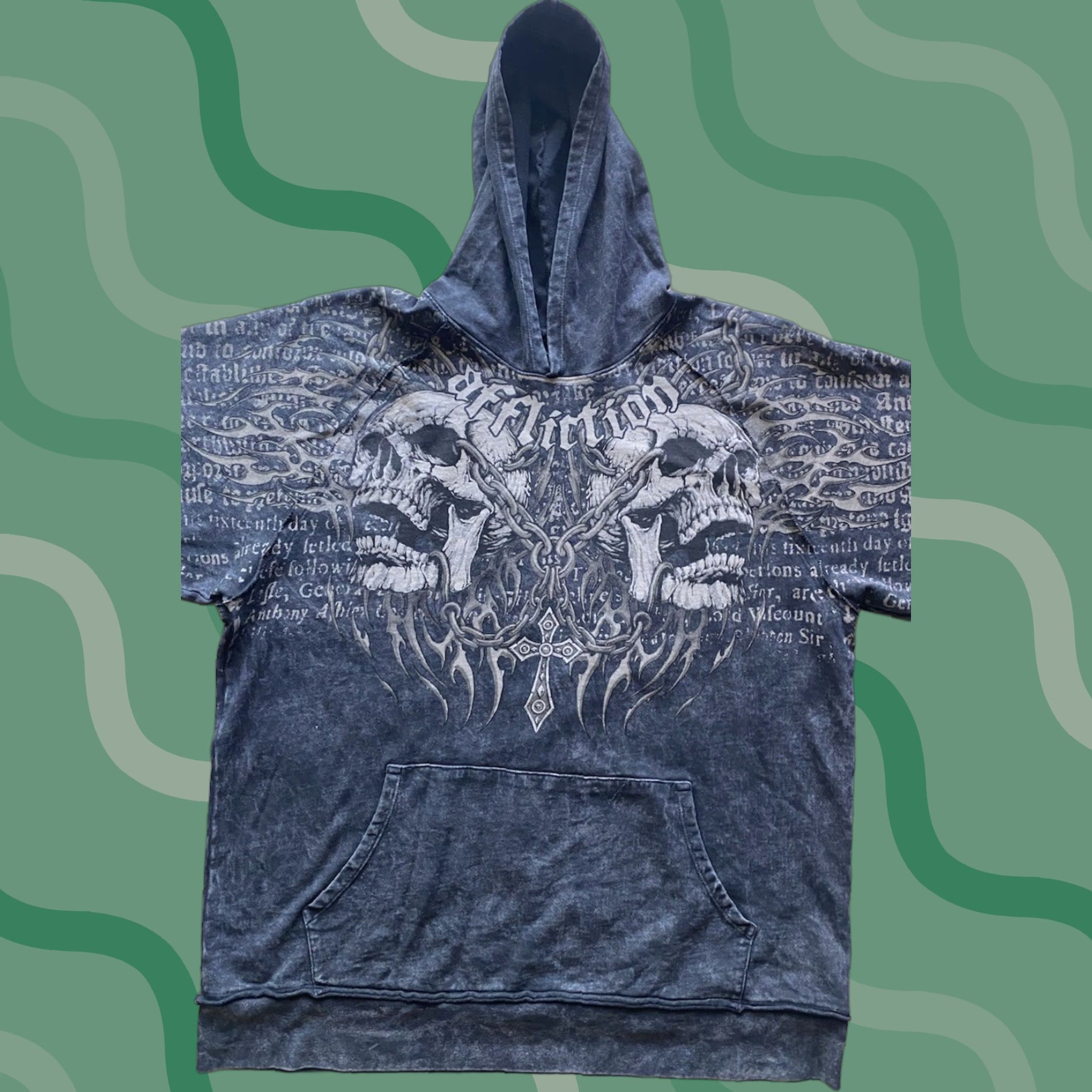 Affliction Affliction Hoodie 2XL Pullover Men Multicolor Skulls Chains Cross Y2K Live Fast Size US XXL / EU 58 / 5 - 1 Thumbnail