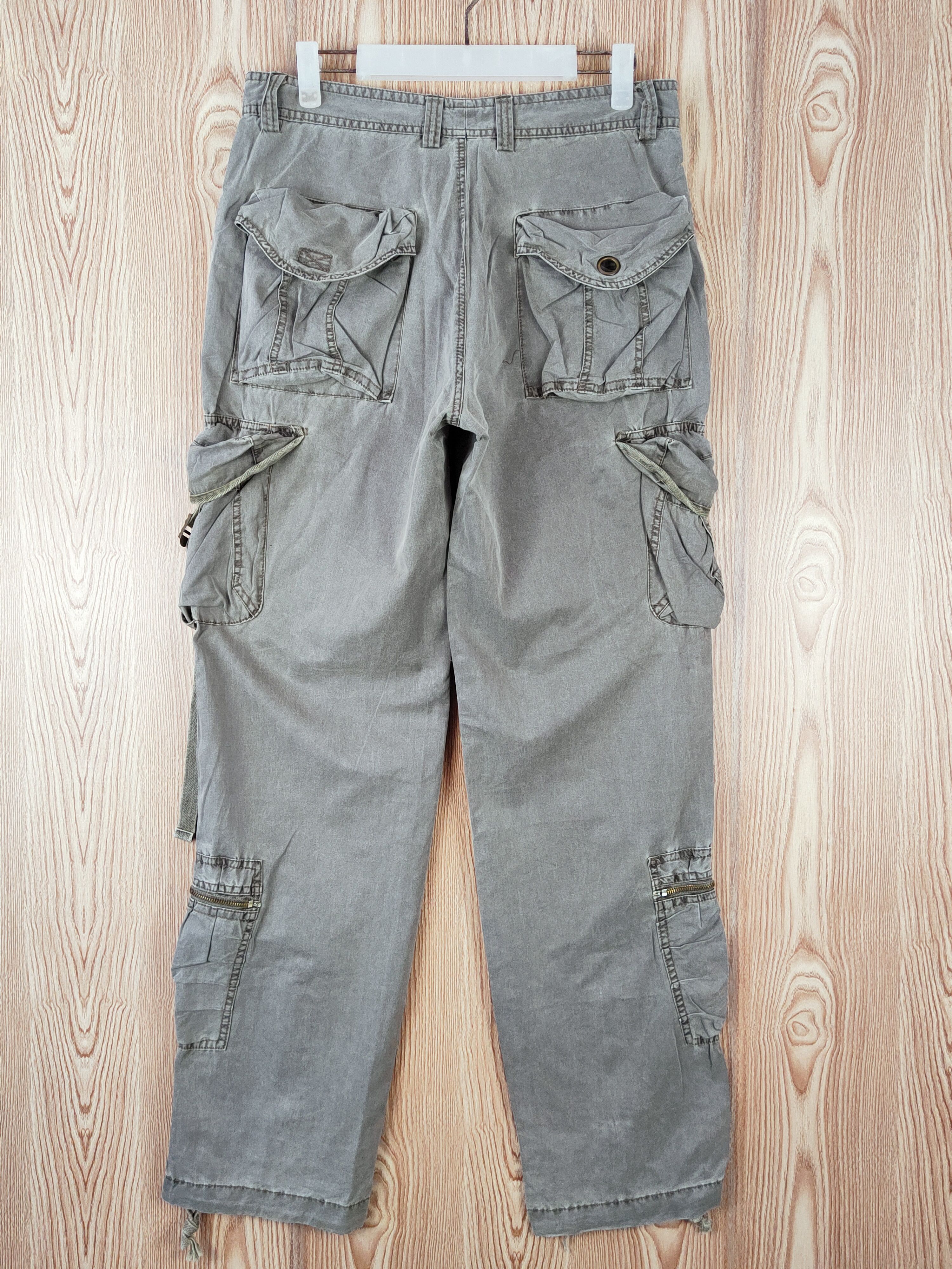 Japanese Brand Grosso Gray Multipocket Tactical Cargo Pants #W927 Size US 31 - 7 Thumbnail