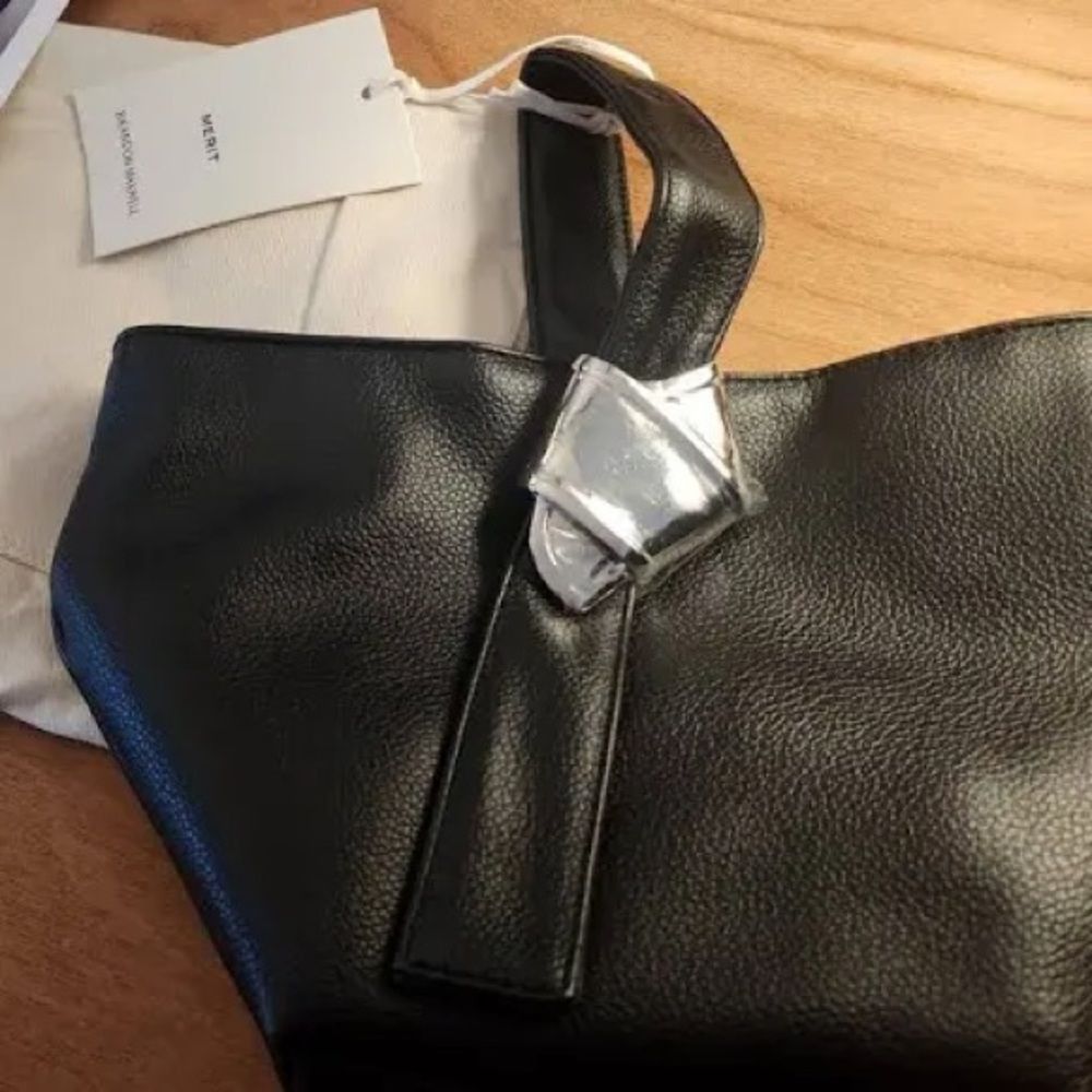 Brandon Maxwell NWT Merit x Brandon Maxwell w/ dust bag Black Leather Bag Po Size ONE SIZE - 2 Thumbnail