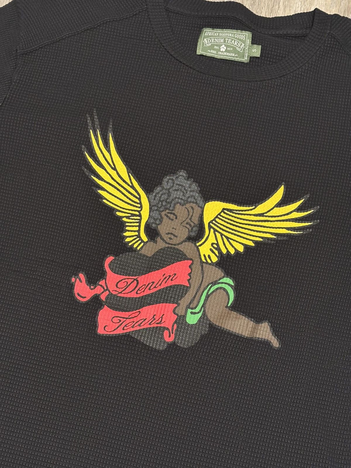 DENIM TEARS Denim Tears Cherub Black Long Sleeve Size XL Brand New Size US XL / EU 56 / 4 - 3 Thumbnail