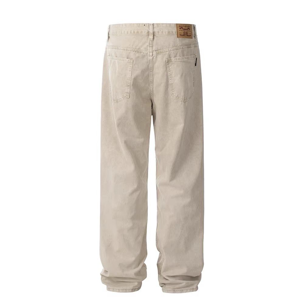 Japanese Brand × Jean Men's American retro loose casual washed distressed jeans Size US 32 / EU 48 - 3 Thumbnail
