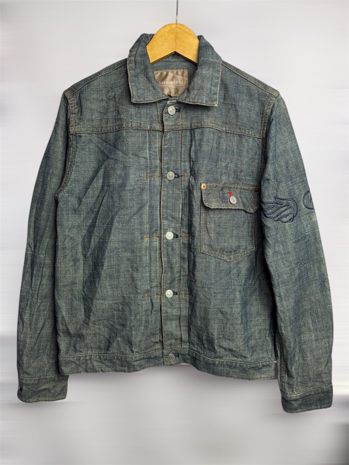 If Six Was Nine × Japanese Brand × Le Grande Bleu (L.G.B.) Hiromichi Nakano Type 1 Denim Jacket Size US M / EU 48-50 / 2 - 1 Thumbnail