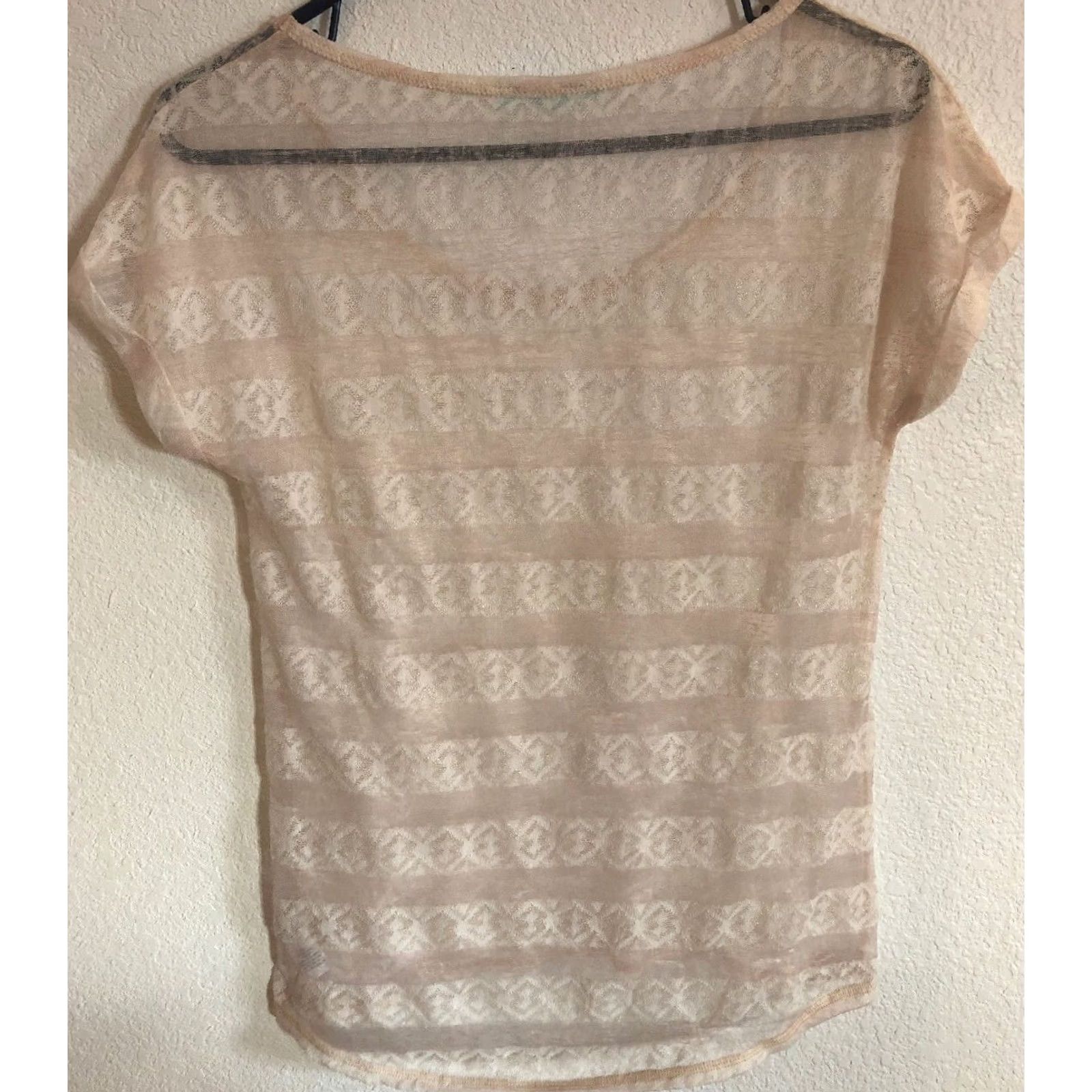 Vintage Maurices Top S White Women Short Sleeve Sheer Small B137 Size S / US 4 / IT 40 - 3 Thumbnail