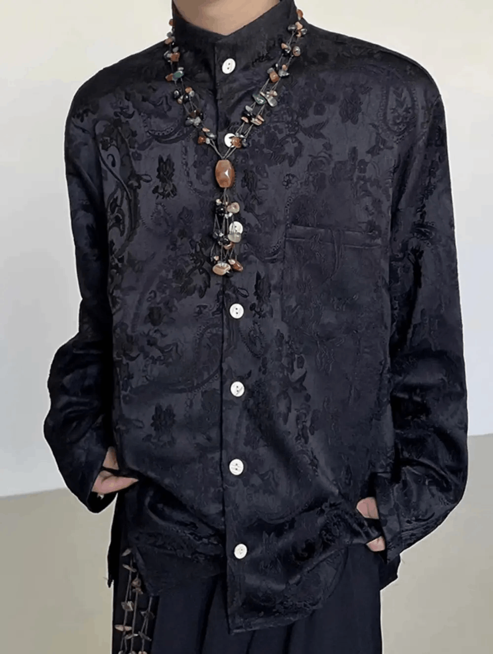 Japanese Brand × Vintage Retro fashion paisley jacquard button up shirt Size US M / EU 48-50 / 2 - 1 Thumbnail