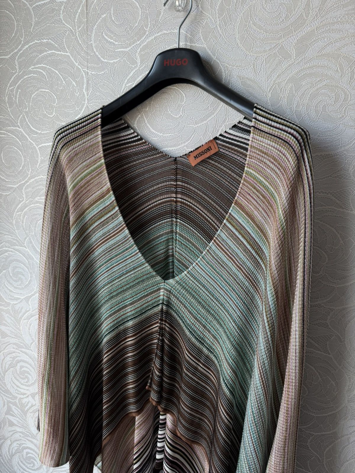 Missoni Missoni Striped Metallic Poncho Cape Multicolored Viscose Size ONE SIZE - 3 Thumbnail