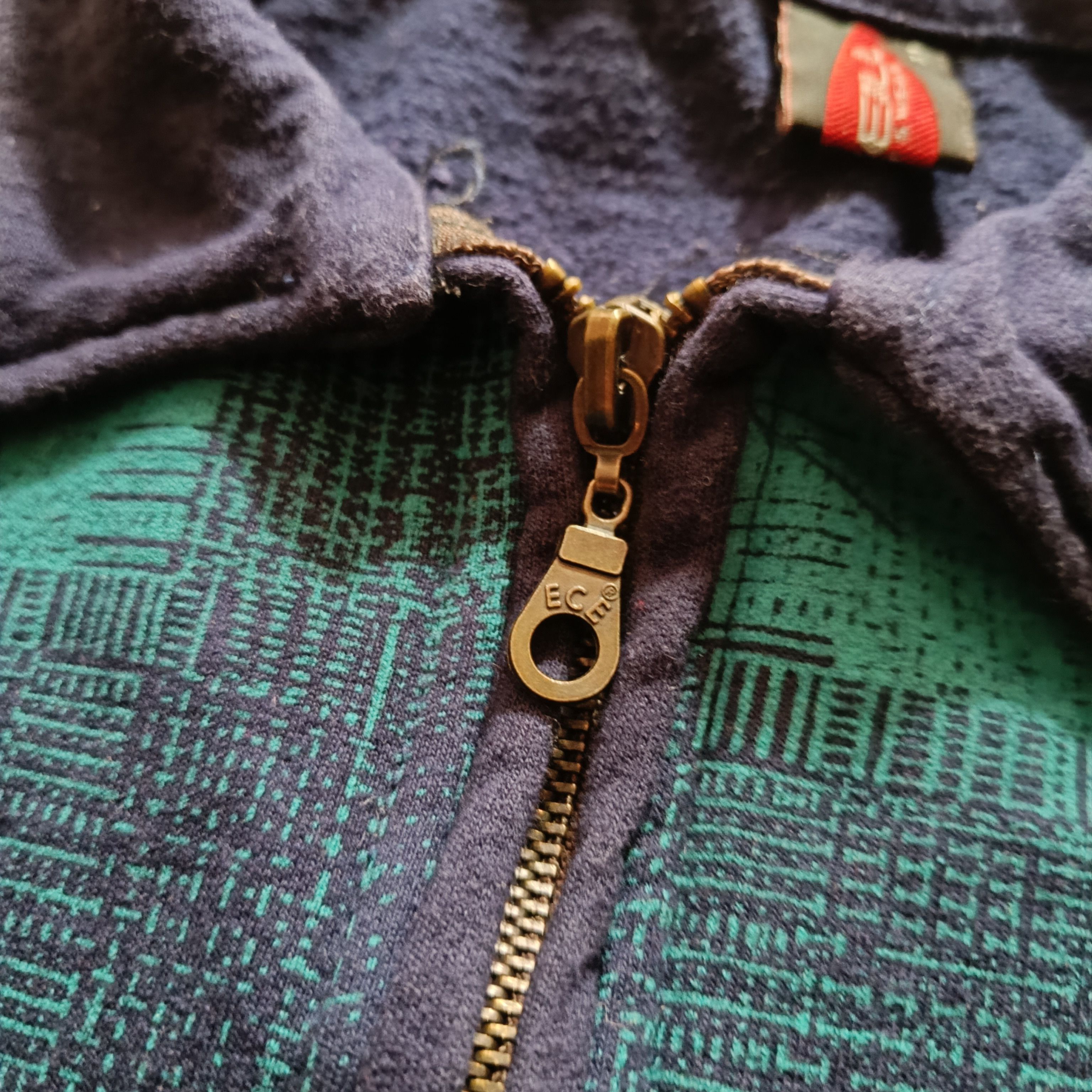 O'Neill Vintage 80s 90s O'neill Plaid Quarterzip Petrol Blue XL Size US XL / EU 56 / 4 - 12 Thumbnail