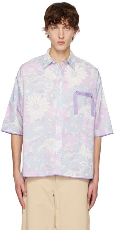 Jacquemus Multicolor Le Papier a Chemise Cabri In Print Faded Flowers Size US S / EU 44-46 / 1 - 1 Thumbnail