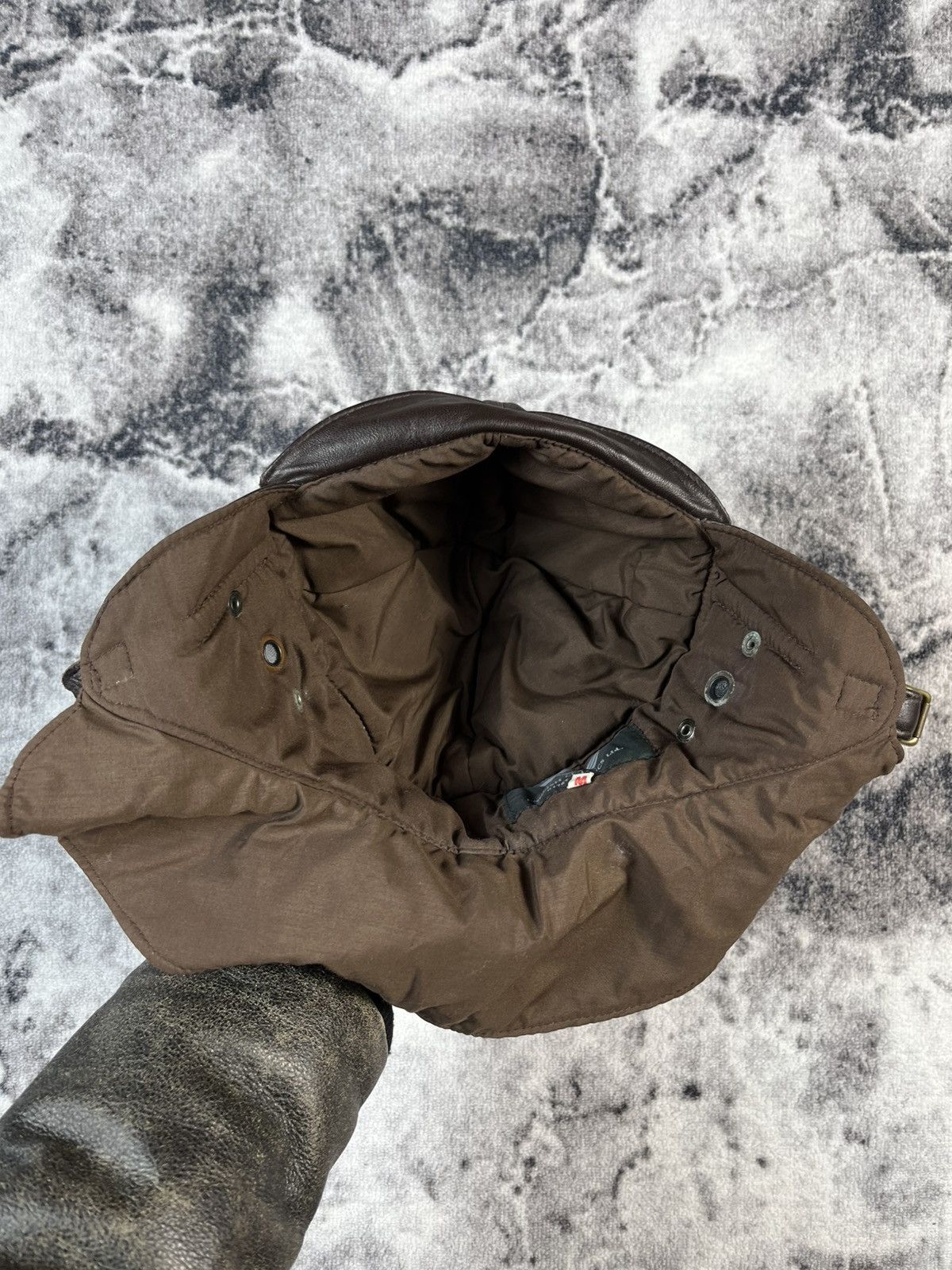 Aeronautica Militare Aeronautica England Leather Aviator Hat Brown Size M Size ONE SIZE - 11 Thumbnail