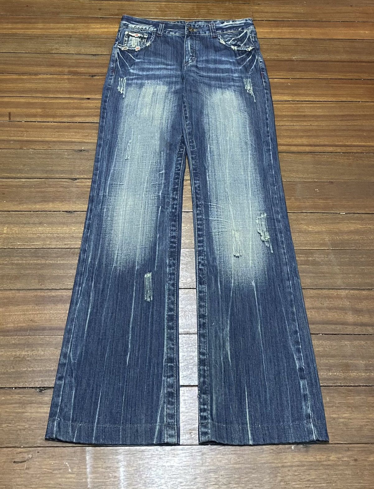 Very Rare Vintage Japanese Brand Lolita Flared Jeans 2000s