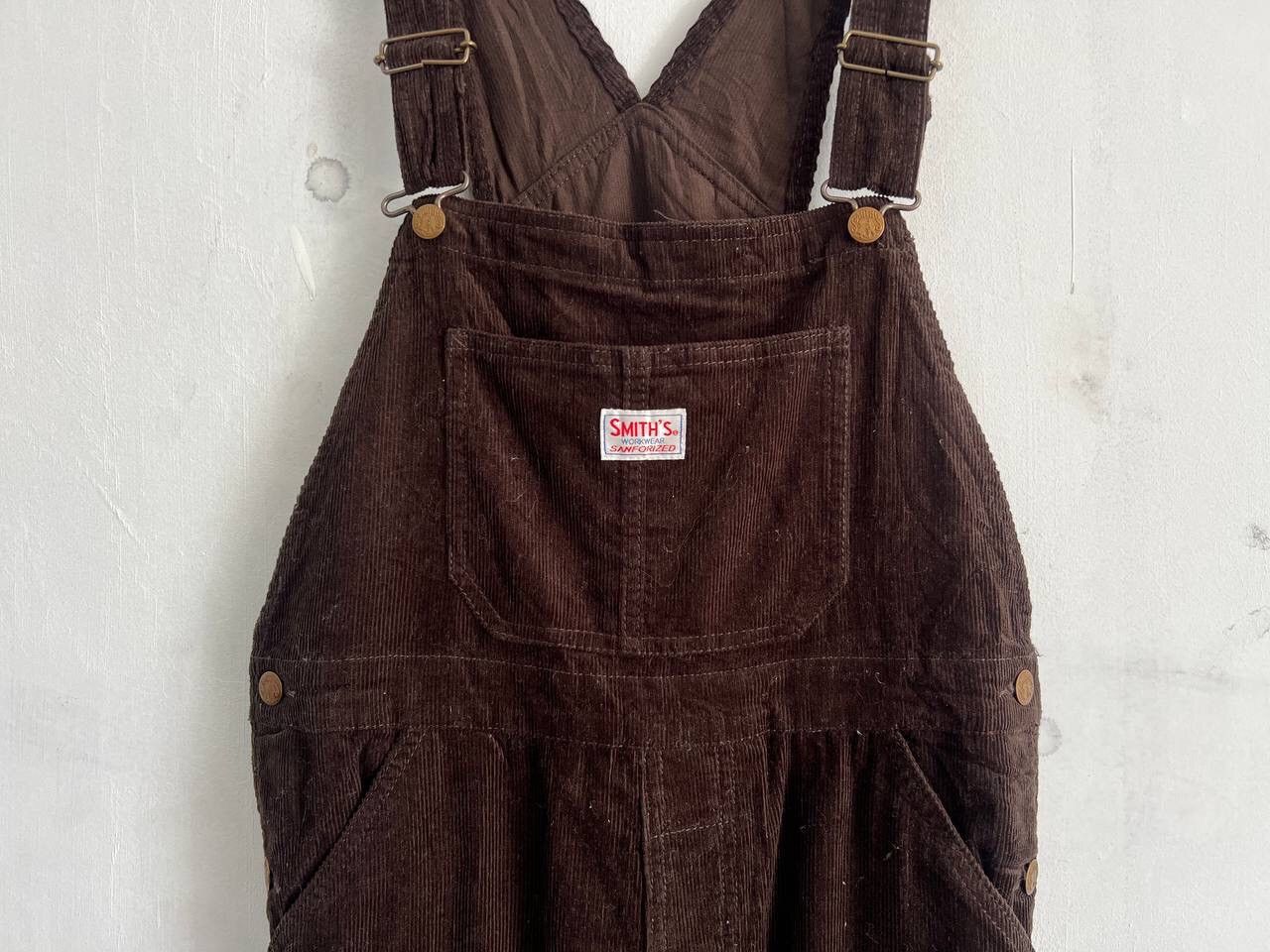 The Smiths Smith’s Workwear Sanforized Brown Corduroi Overalls Size US 33 - 5 Thumbnail