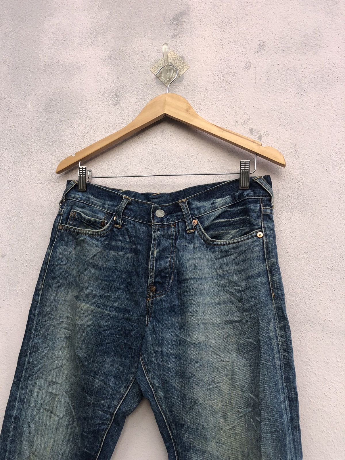 Evisu Evisu Back Pocket Diacock Logo Jeans Size US 29 - 3 Thumbnail