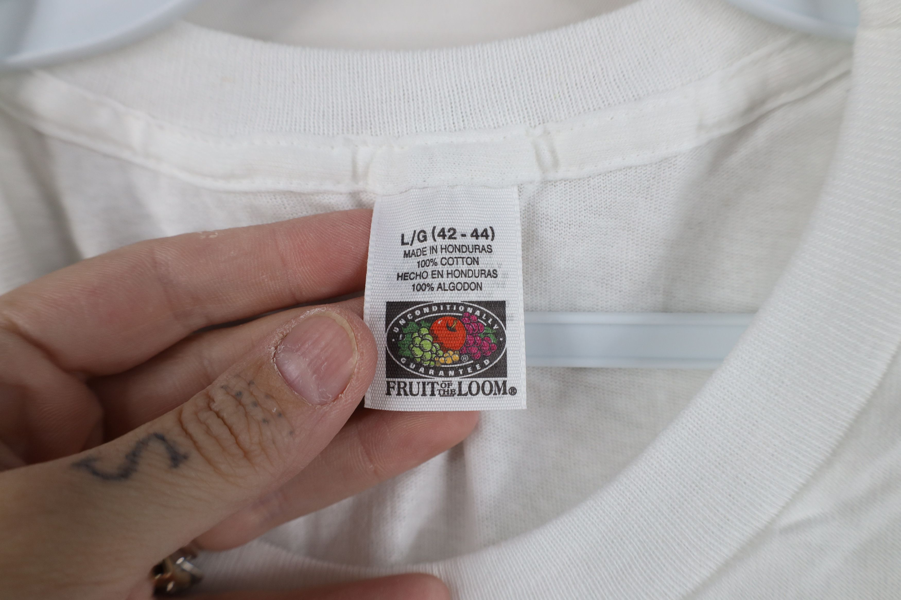 Vintage Vintage 90s Streetwear Cotton Short Sleeve T-Shirt White Size US L / EU 52-54 / 3 - 7 Thumbnail
