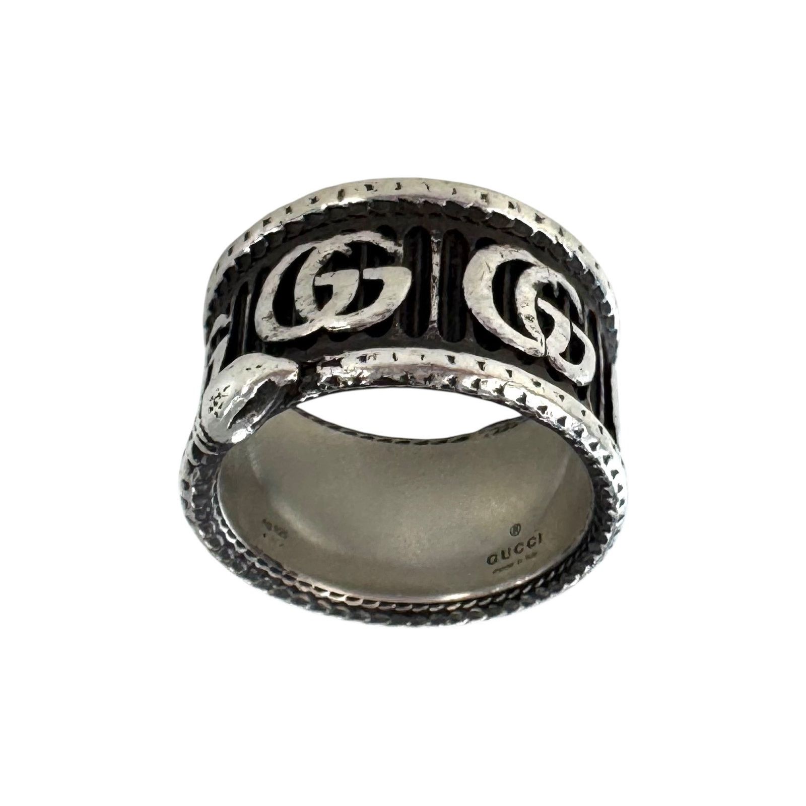 Gucci Gucci Sterling Silver GG Marmont Snake Ring Size ONE SIZE - 8 Thumbnail